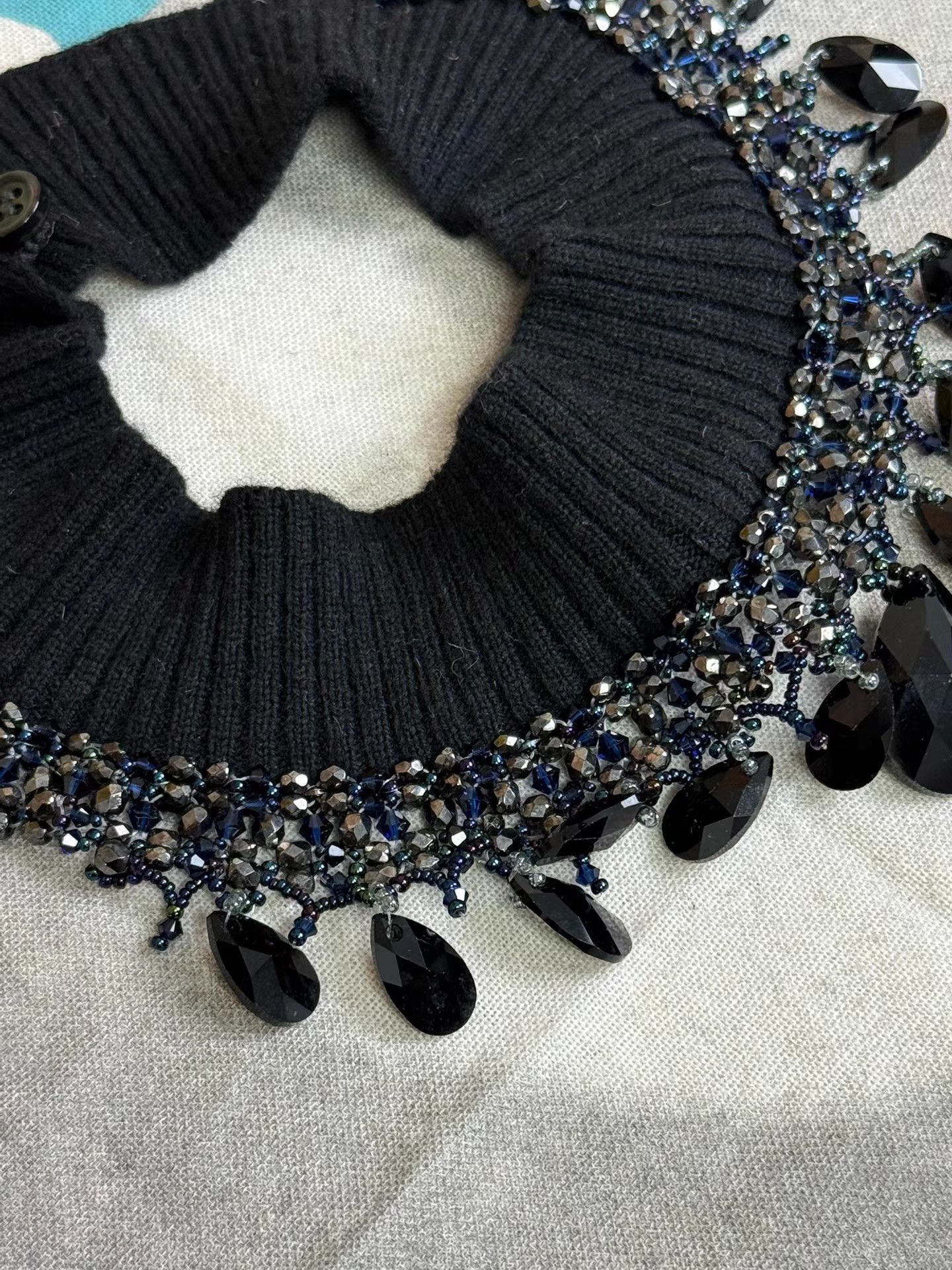 Undercover UNDERCOVER Beaded Knit Collar K20 Size ONE SIZE - 5 Thumbnail