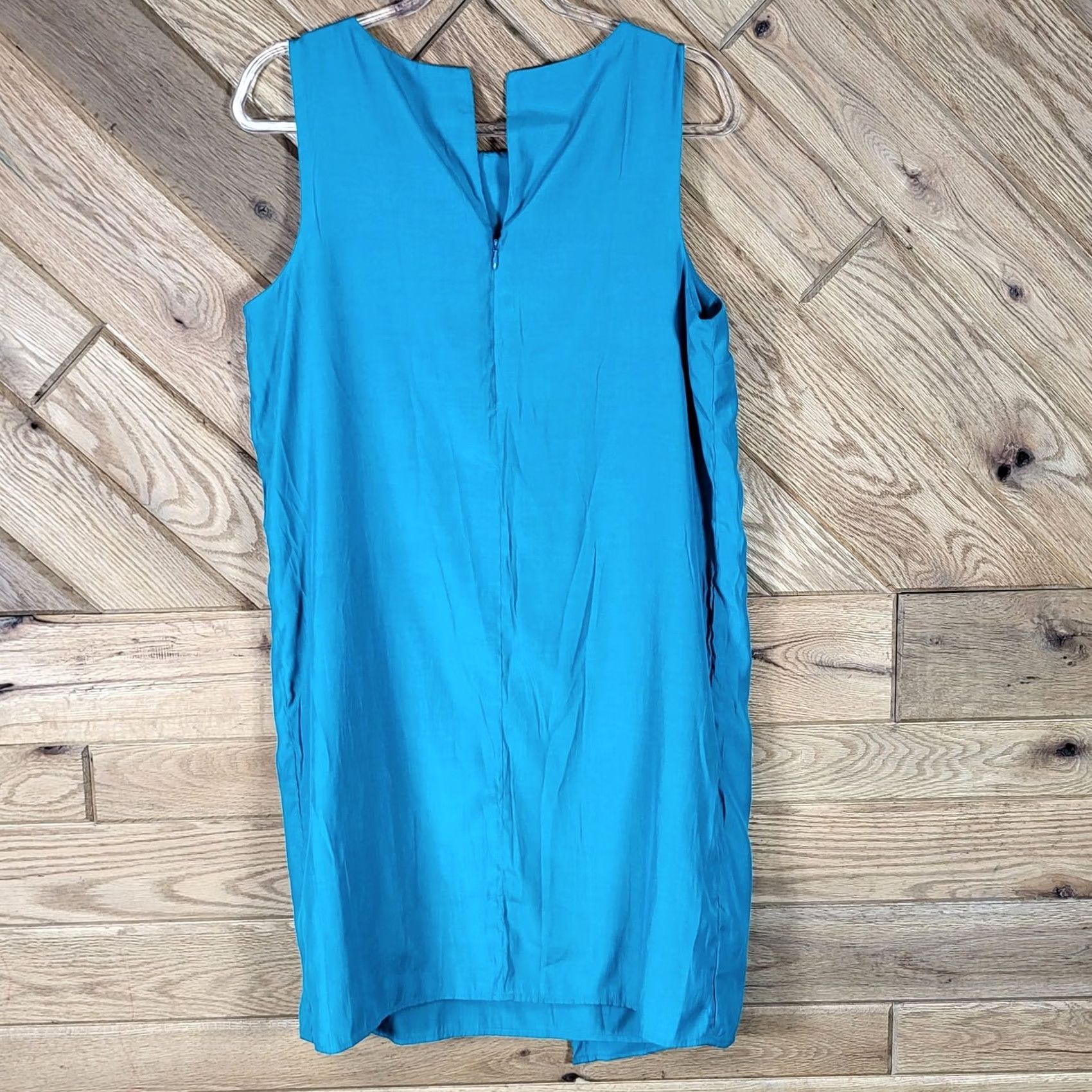 Vintage The Limited Sleeveless Teal Shift Dress Back Zipper L Women Knee Length Casual Ul Neutral? Size L / US 10 / IT 46 - 3 Thumbnail