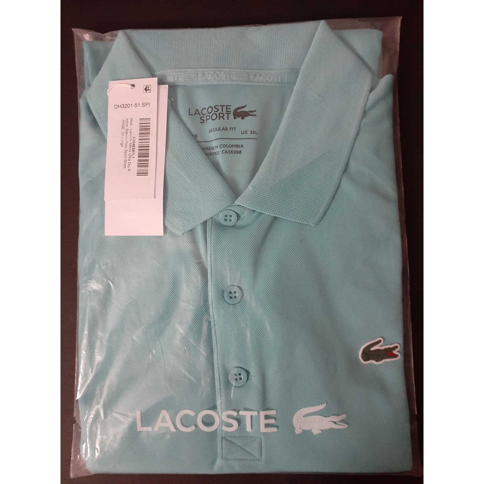Lacoste Lacoste Mens Ultra Dry Raglan Sleeve Polo Sport Polo 3XL Size US XXL / EU 58 / 5 - 2 Thumbnail