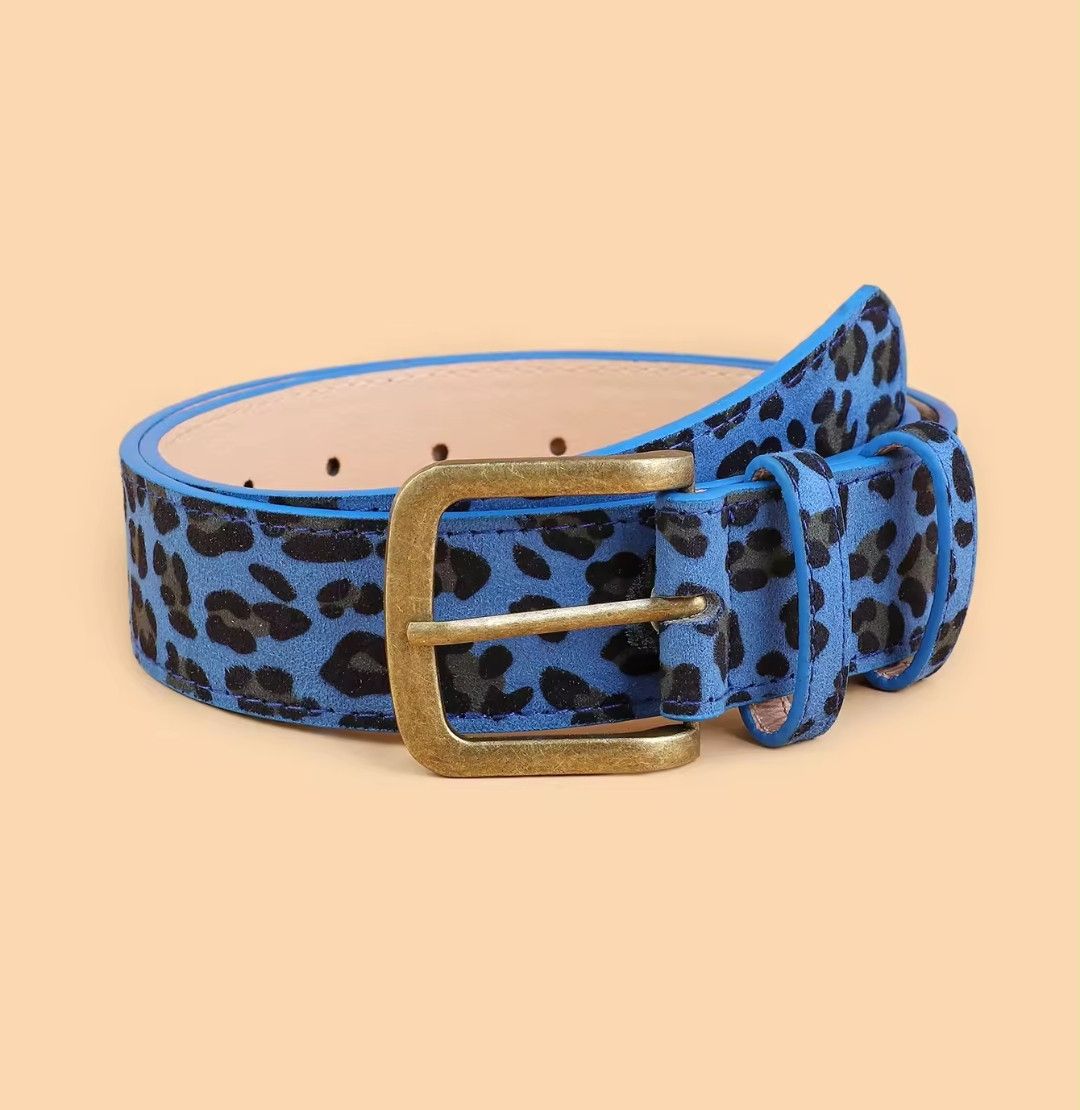 Japanese Brand × Vintage Blie Leopard Printed Belt Size ONE SIZE - 1 Thumbnail