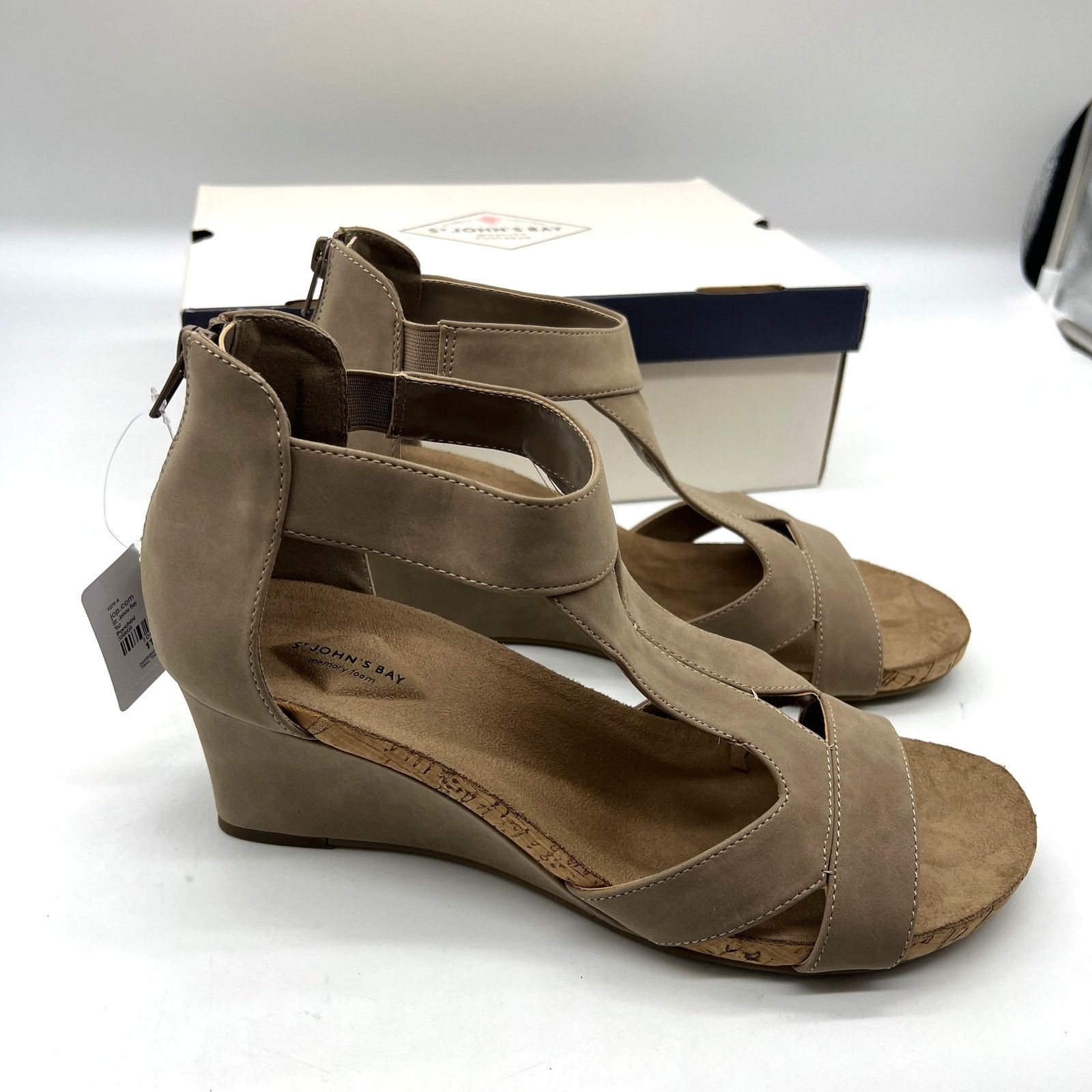 Other St. John's Bay Womens Taz Wedge Sandals Brown Porc Size US 11 / IT 41 - 1 Thumbnail