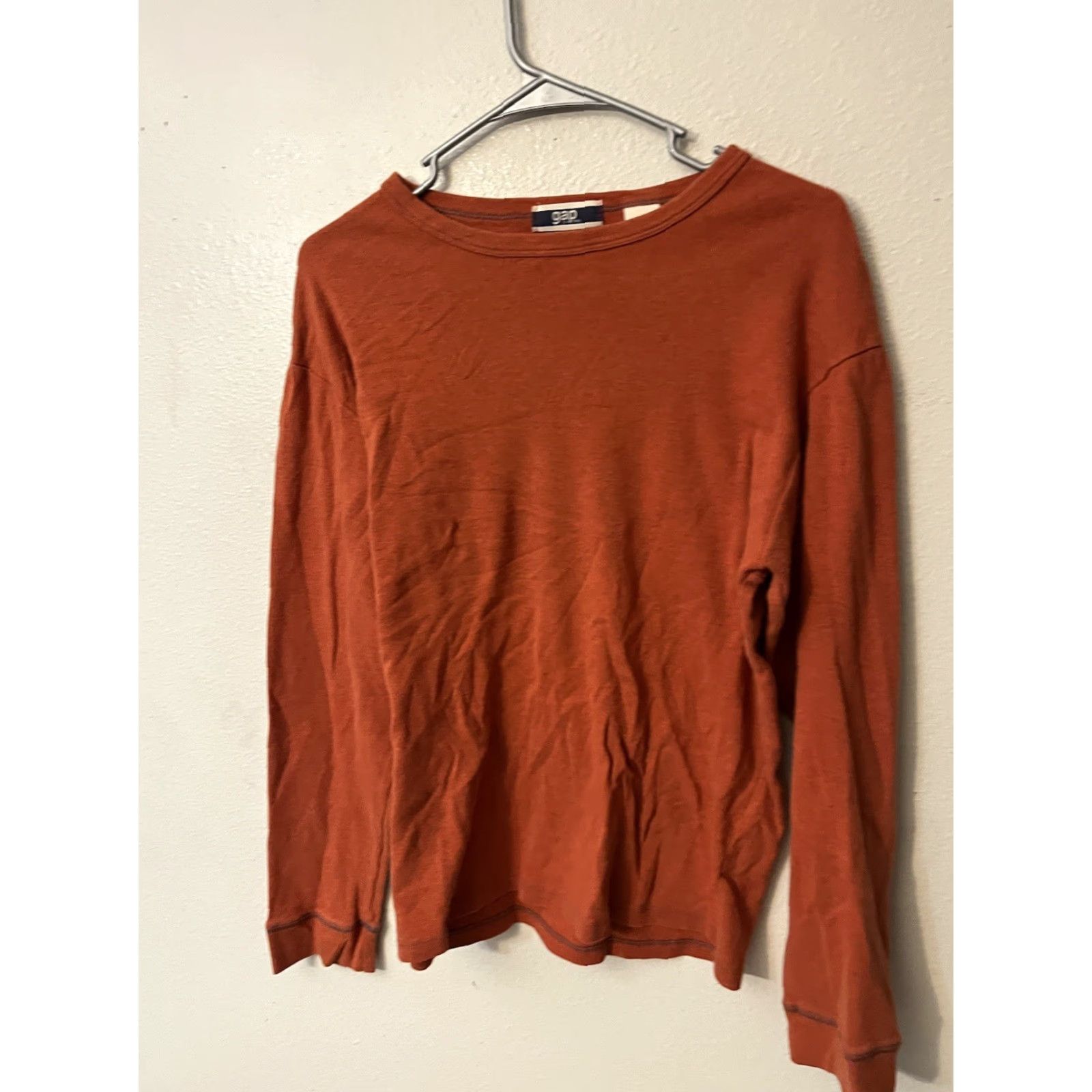 Gap Gap Sweater Men’s Size Large Orange Solid Cotton Crew Neck Long Sleeve Knit Pullover Casual Workwear 90s? (No, avoid unknown) Size US L / EU 52-54 / 3 - 2 Thumbnail