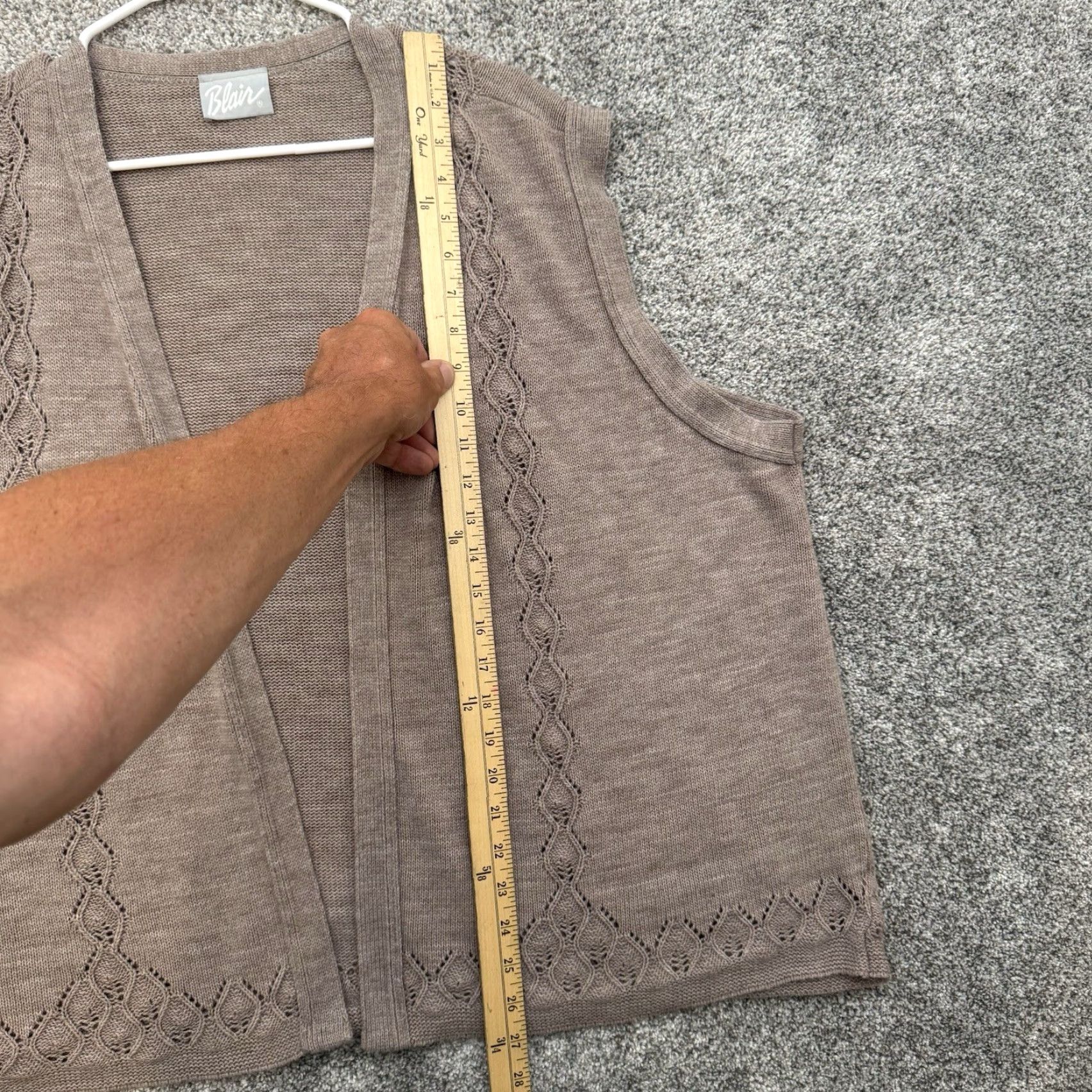 Blair VINTAGE Blair Cardigan Sweater 4X Open Front Knit Long Sleeve Women Plus Brown 80s Cozy Cottagecore Size XXL / US 16-18 / IT 52-54 - 2 Thumbnail