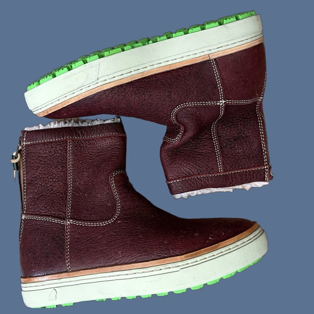 Vintage Satorisan Tewa Bootie Leather Wool Lined Women's Boot 39 US 8 Mahogany Wine Red Wool Upper Lined Insoles Wool Lining Wool Outsole Leather Vintage? Size US 9 / IT 39 - 1 Thumbnail