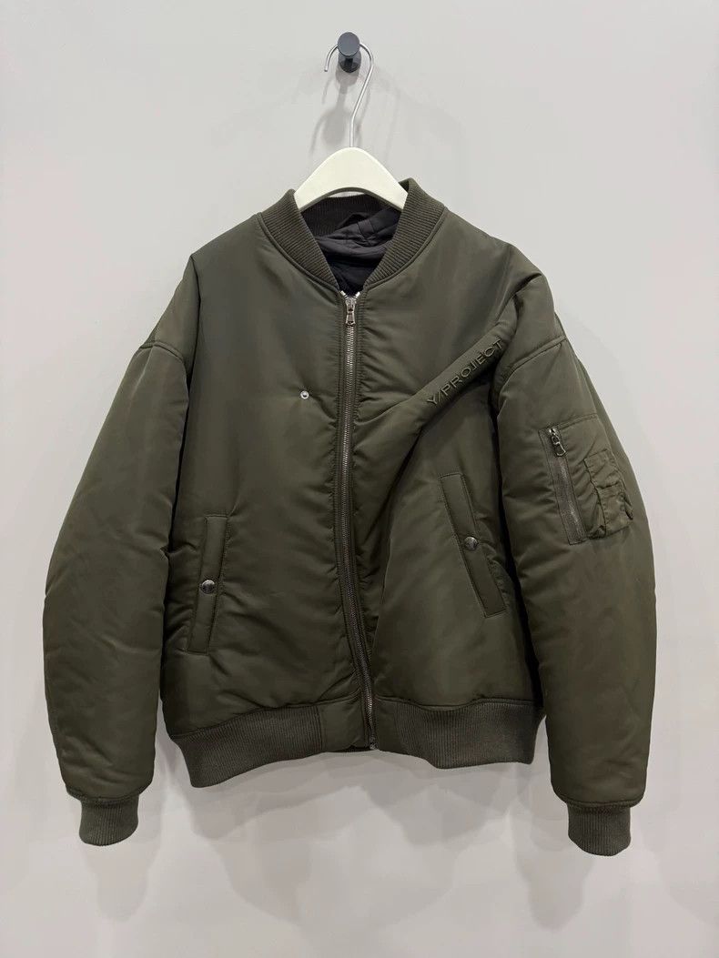 Yohji Yamamoto Y/project Green Ruched Bomber Jacket M Size US M / EU 48-50 / 2 - 1 Thumbnail