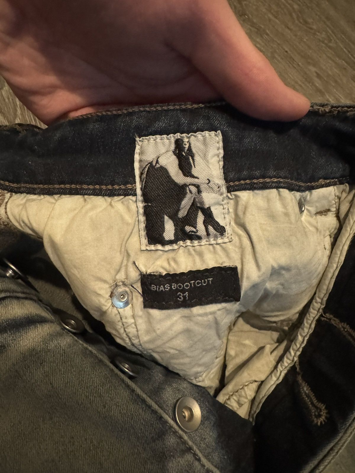 Rick Owens Rick Owens SAMPLE Sky Orange Degrade Bias Bootcut Jeans 31 Size US 31 - 14 Thumbnail