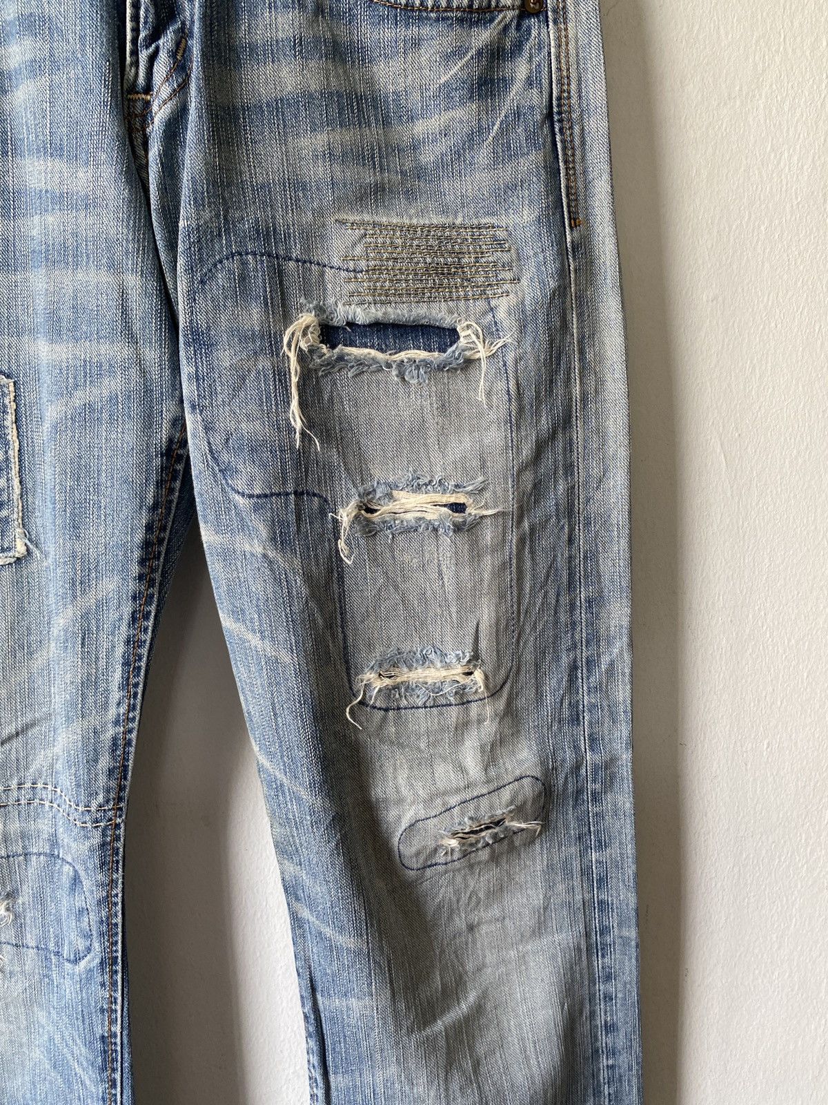 Edwin × Japanese Brand Japanese Brand Edwin Distressed Patchwork Design Denim Size US 30 / EU 46 - 7 Thumbnail
