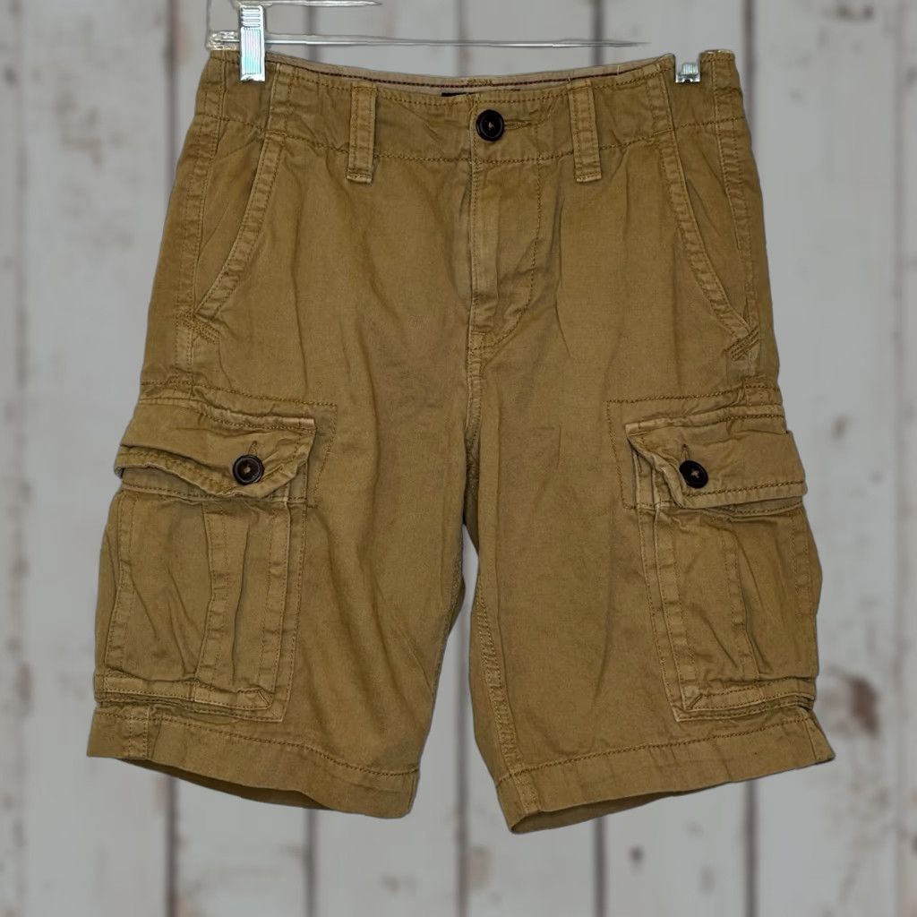 American Eagle Outfitters American Eagle Cargo Shorts Mens 26 Dark Khaki Brown 100% Cotton Classic Size US 26 / EU 42 - 1 Thumbnail