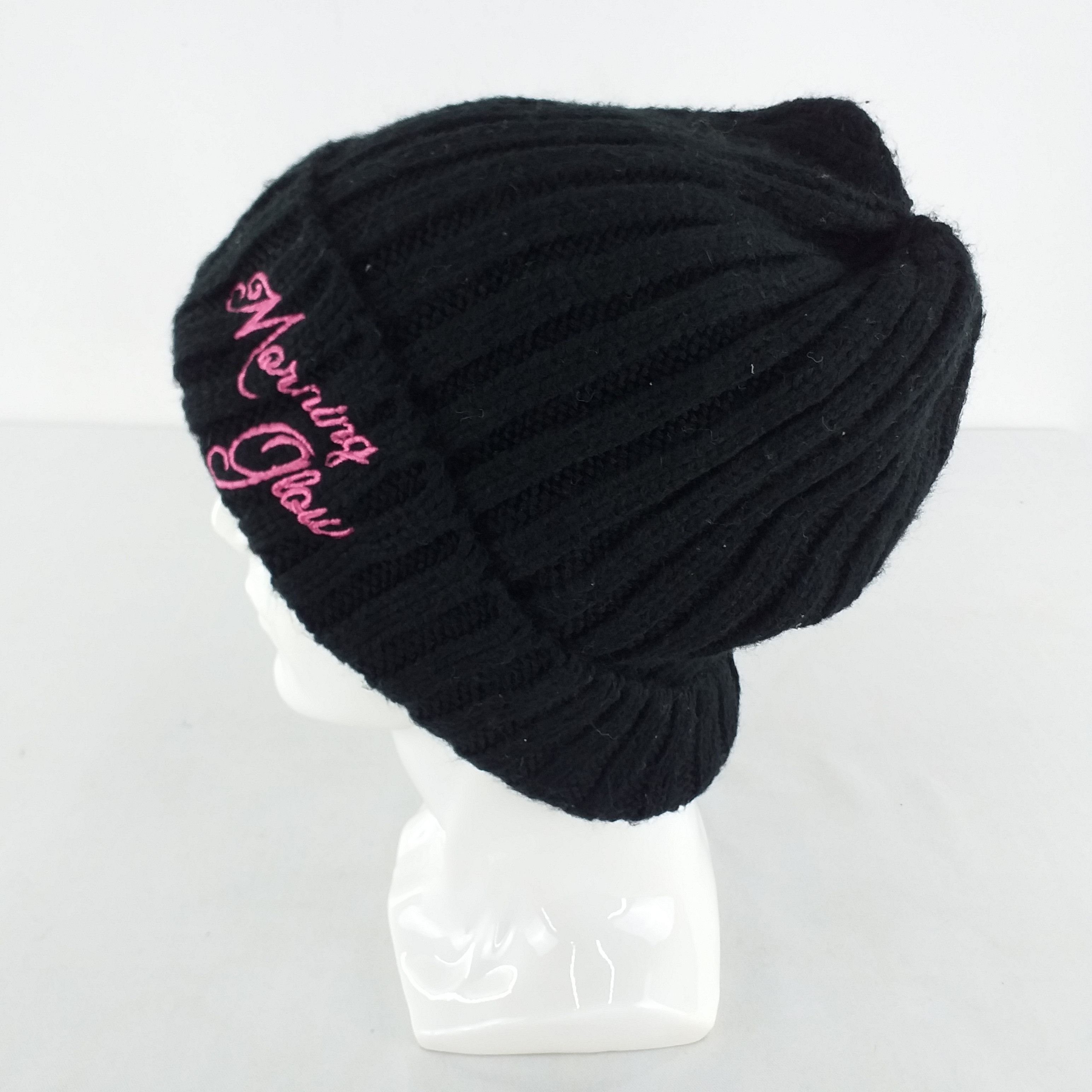 Morning Glow Embroidery Snow Cap Beanie Hat -BN442