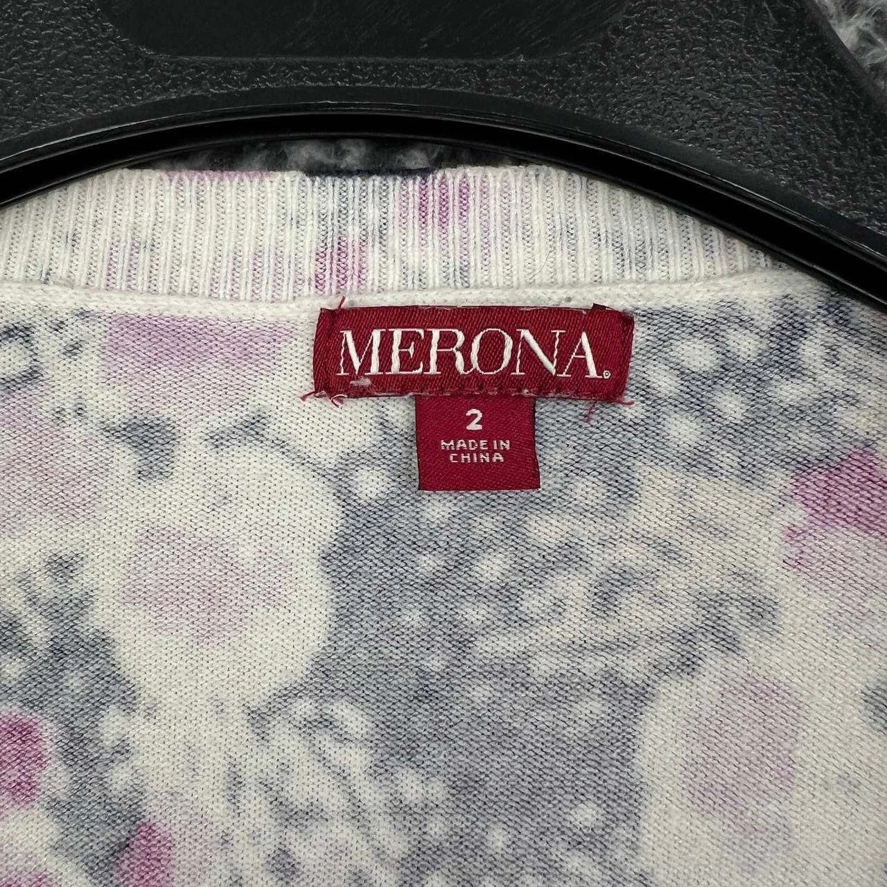 Merona Merona Sweater Cardigan Women 2 Floral Button Up Long Sleeve Size XS / US 0-2 / IT 36-38 - 6 Thumbnail
