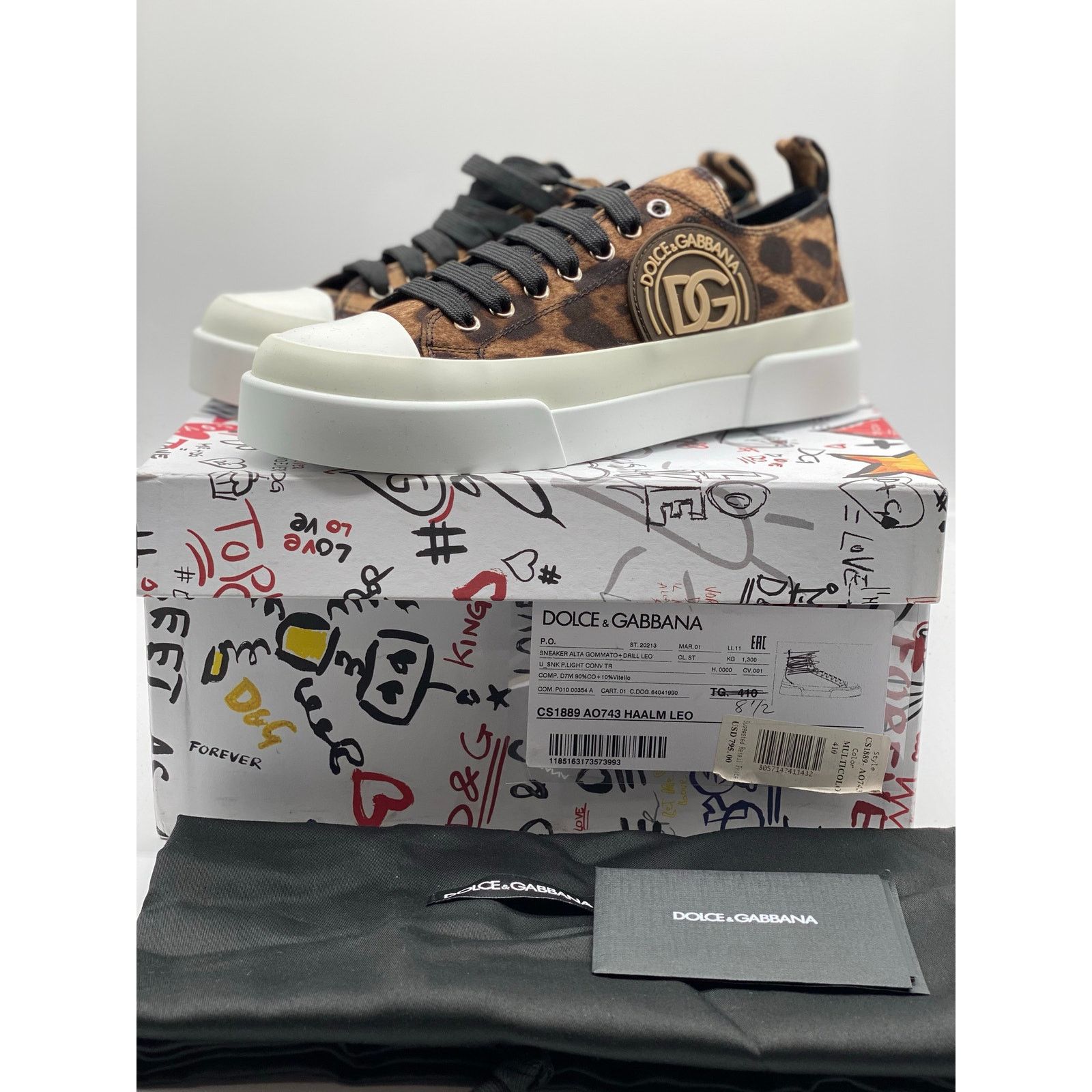 Dolce & Gabbana Dolce & Gabbana Portofino Low-Top Sneakers sz. 37.5 EU Size US 7.5 / IT 37.5 - 8 Thumbnail