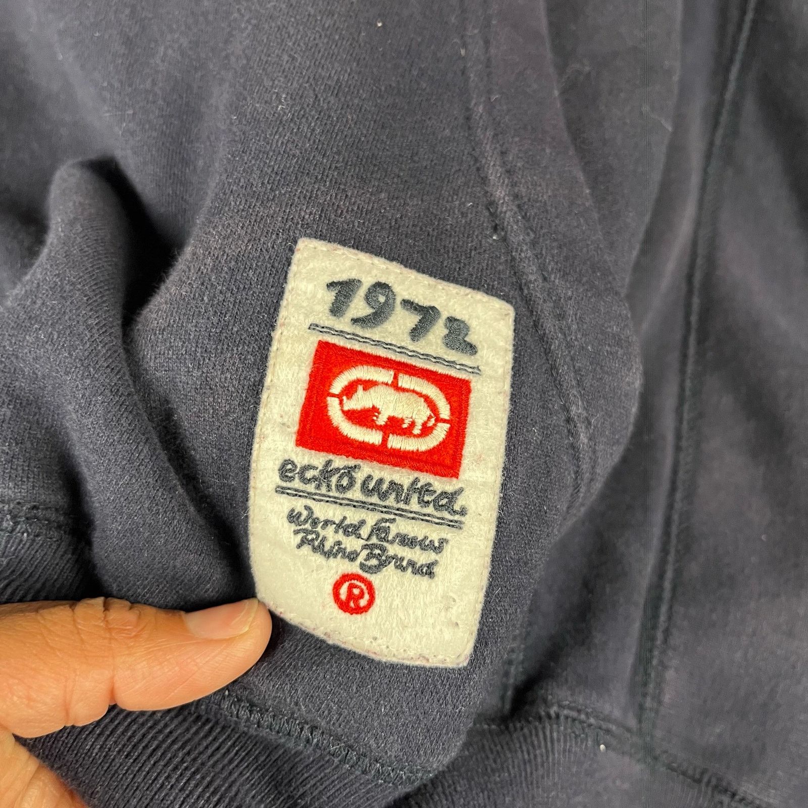 Ecko Unltd. Vintage Embroiderwd 3D Ecko Pullover Hooded Sweatshirt W-05 Size US XL / EU 56 / 4 - 4 Thumbnail