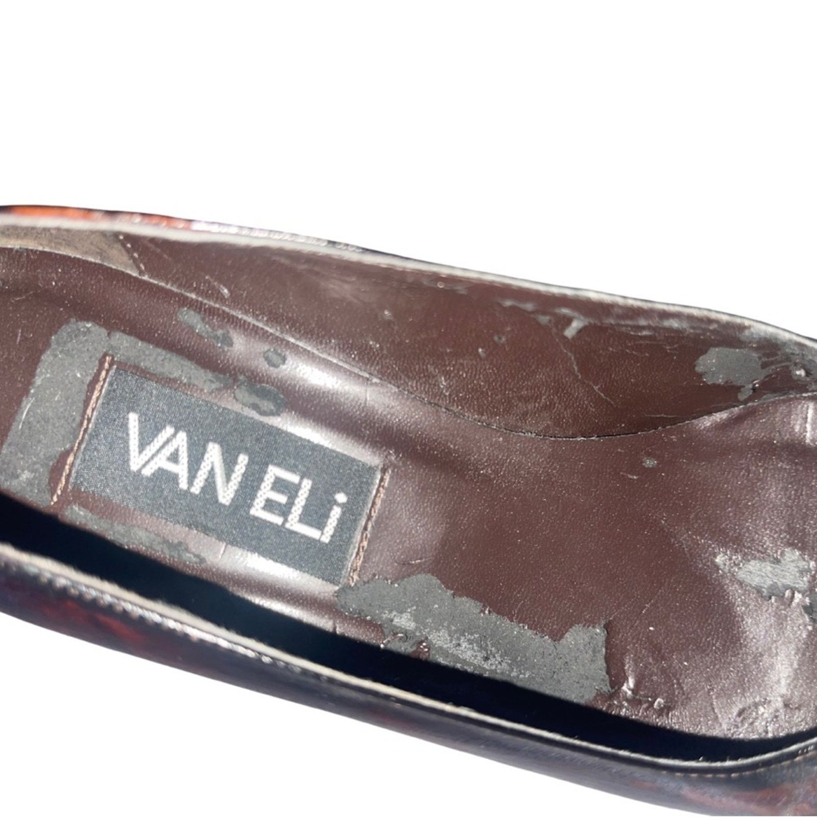 VANELI Italian Leather pointed toe pumps heels Career Office Shoes Size US 7 / IT 37 - 7 Thumbnail