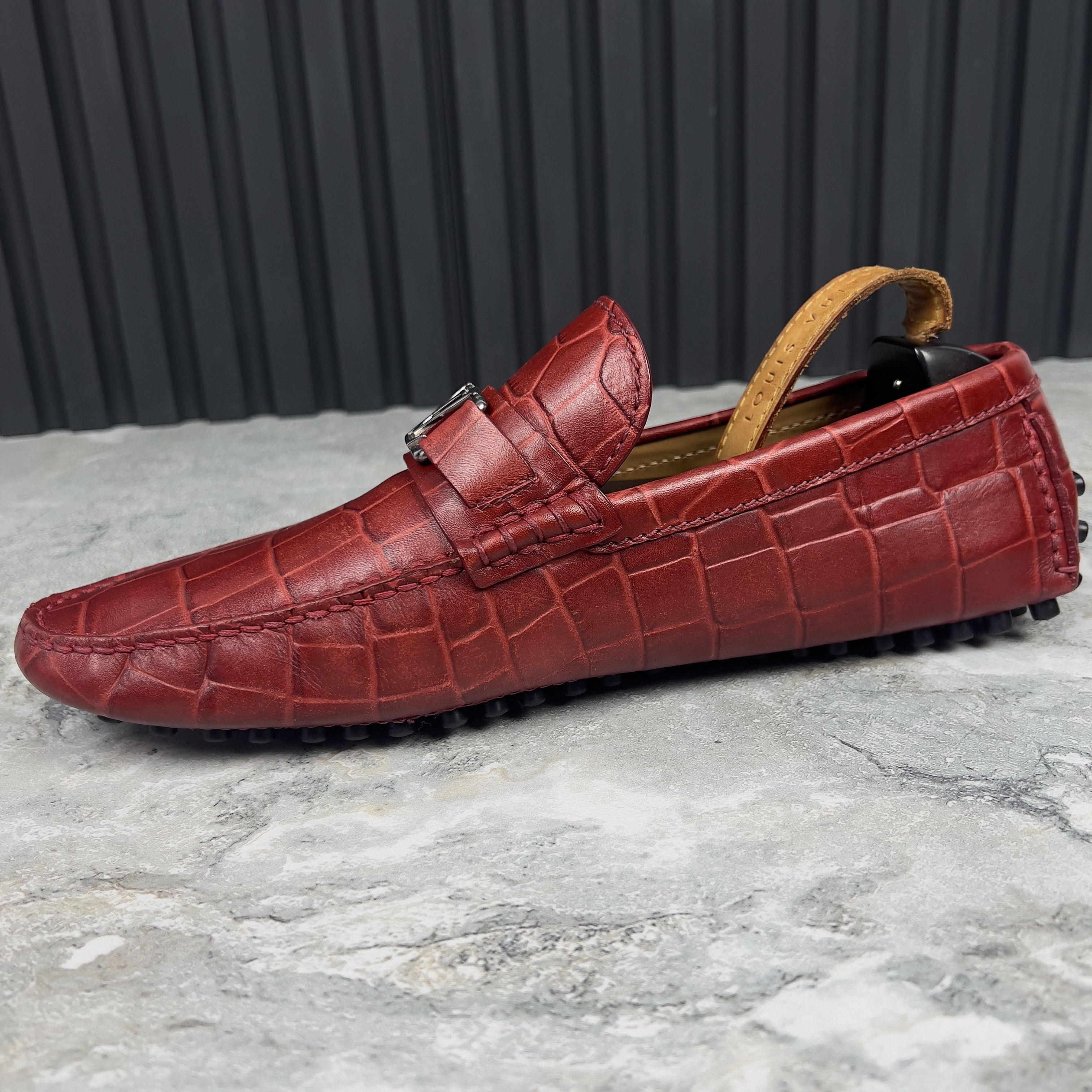 Louis Vuitton Louis Vuitton Hockenheim Moccasin Croco Embossed Leather Size US 9.5 / EU 42-43 - 7 Thumbnail