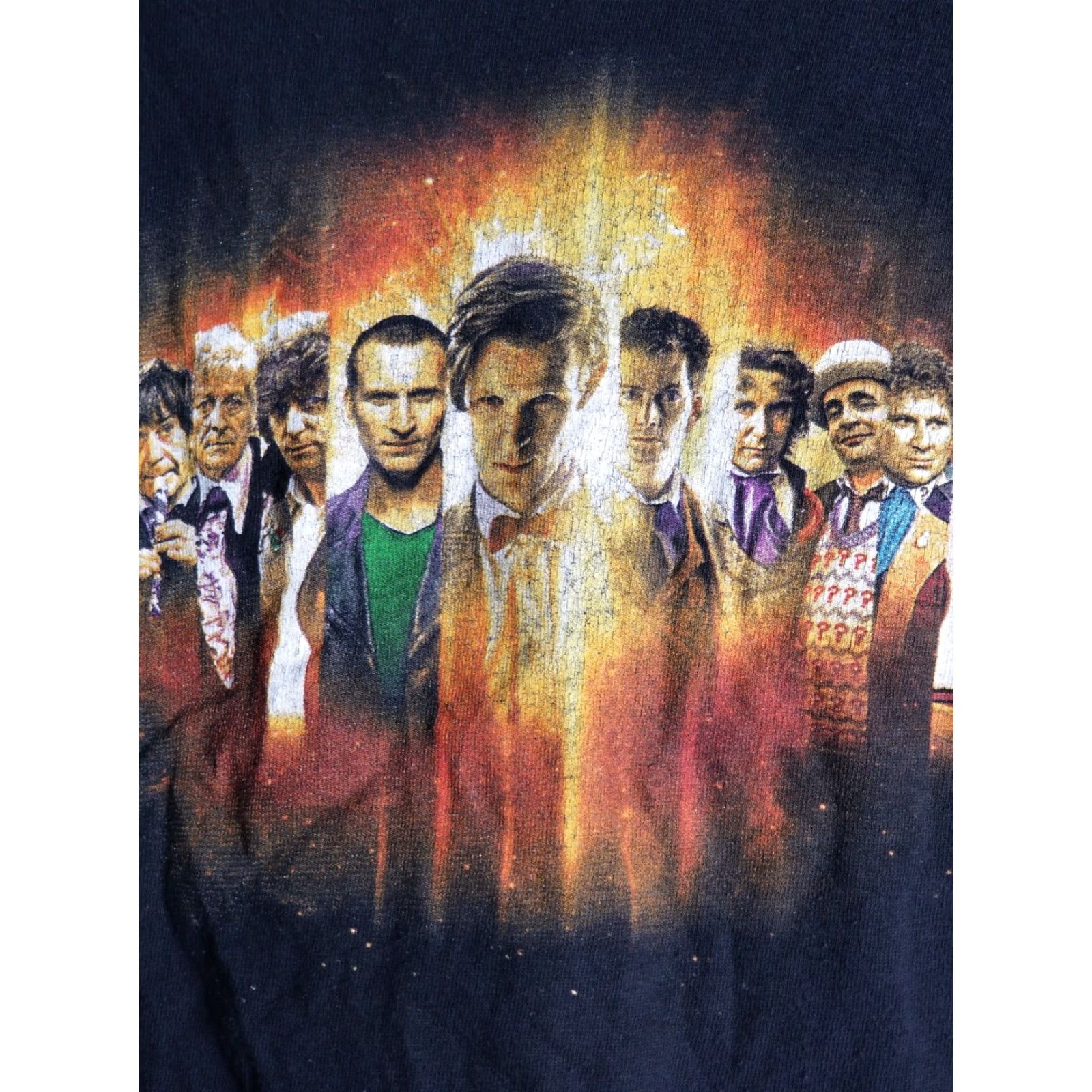 Etro Retro Doctor Who Logo 2009 BBC T Shirt Black Distressed Mens M Size US M / EU 48-50 / 2 - 3 Thumbnail