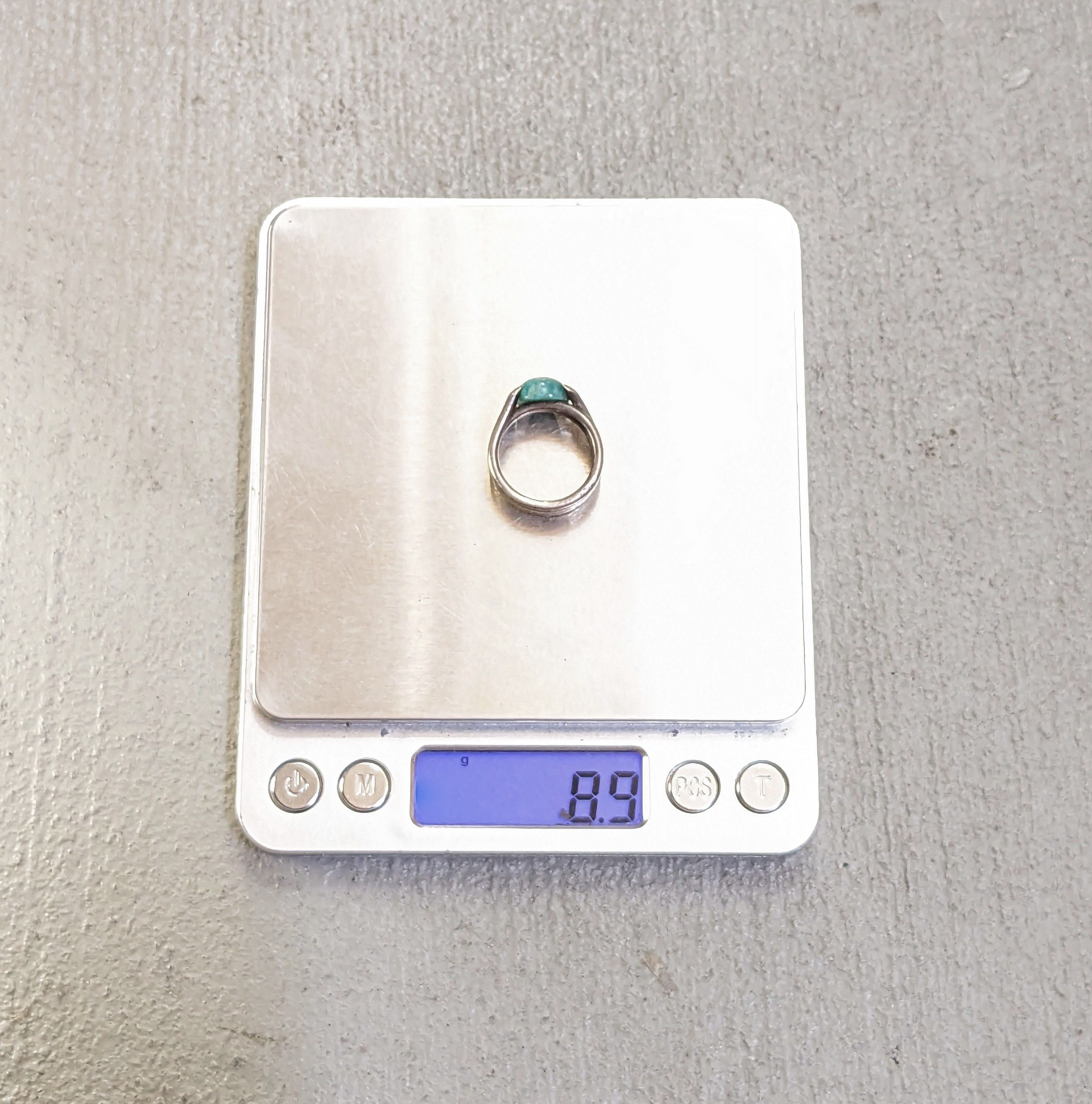Jewelry Vintage Sterling Silver Ring 6.75 Amazonite Oval Modern Size ONE SIZE - 15 Thumbnail