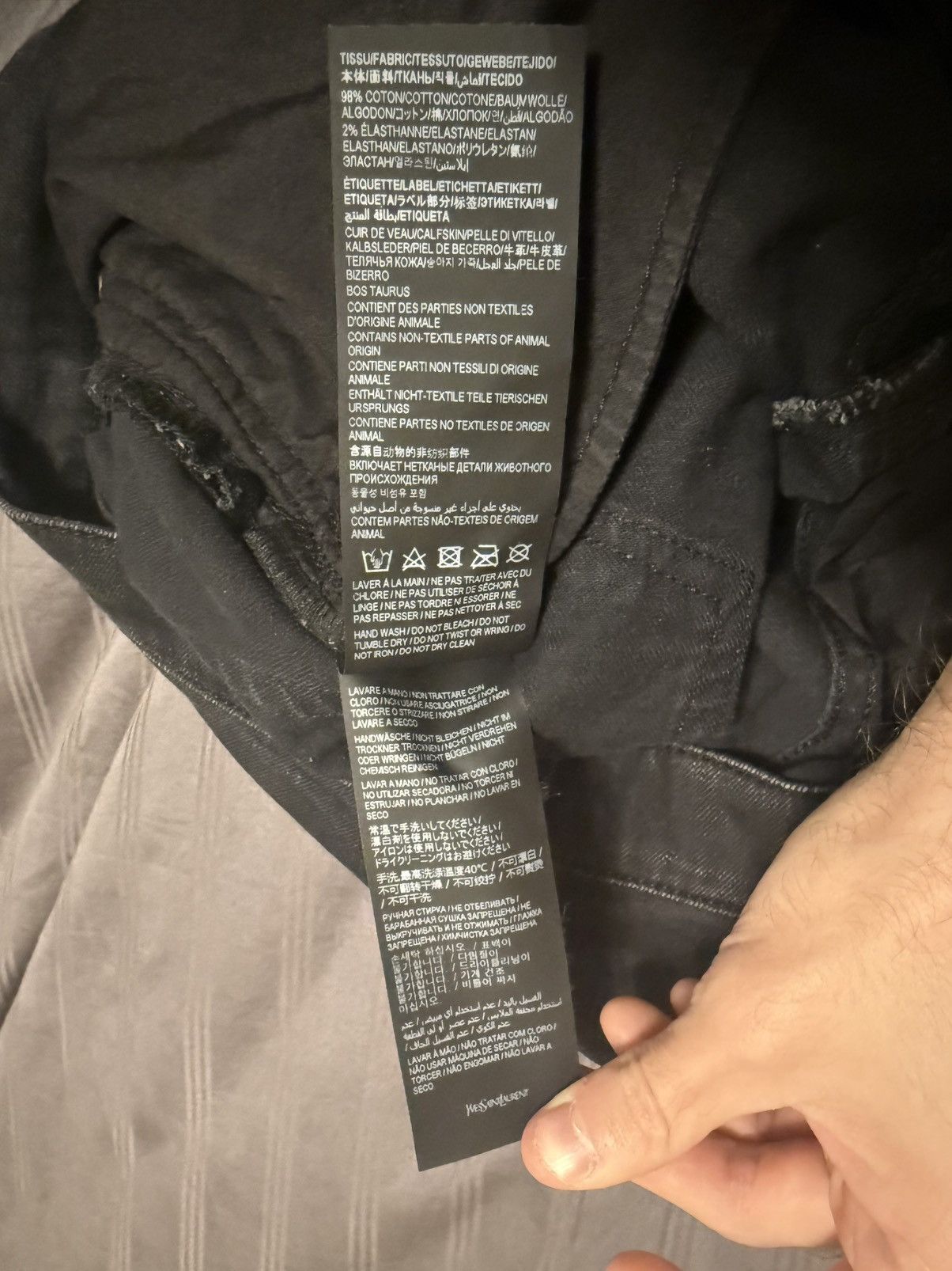Saint Laurent Paris 2021 Saint Laurent ‘D21’ Faded Black Skinny Jeans Size US 30 / EU 46 - 5 Thumbnail