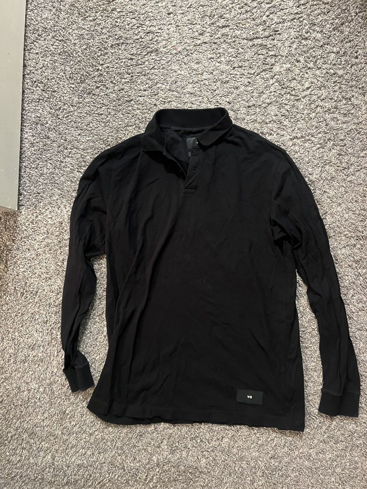 Y-3 Y-3 BLACK LONG SLEEVE POLO Size US S / EU 44-46 / 1 - 1 Thumbnail