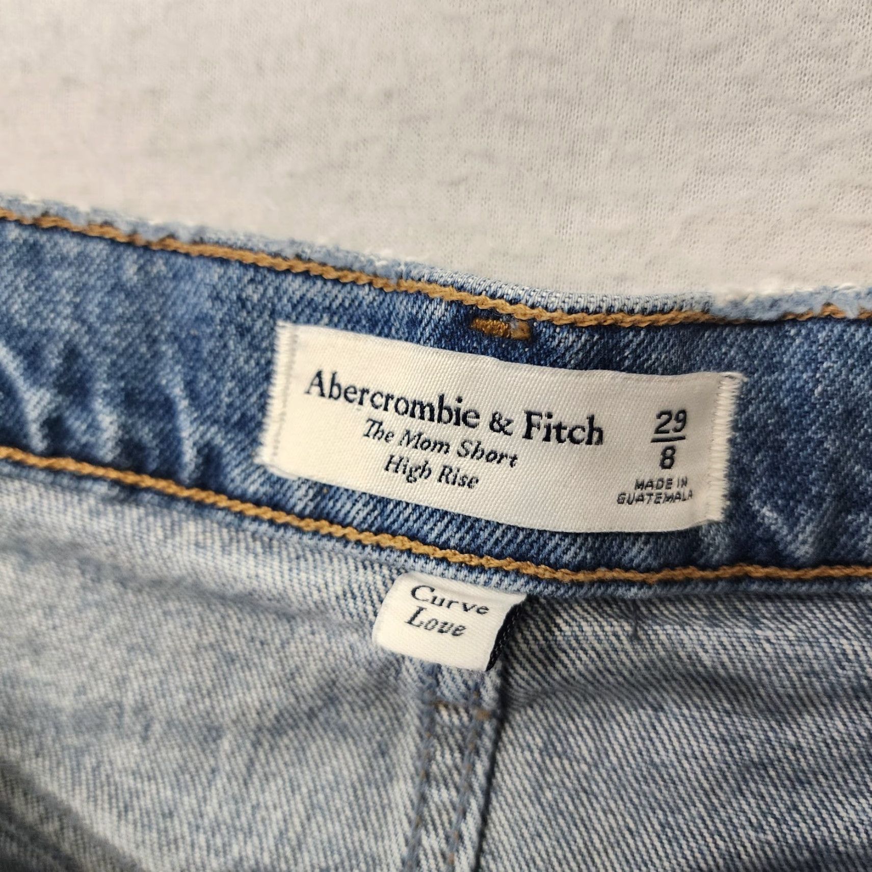 Abercrombie & Fitch Abercrombie Fitch Mom Shorts Womens 29 Blue Distressed Cut Off Curve Love Denim Size 29" - 3 Thumbnail