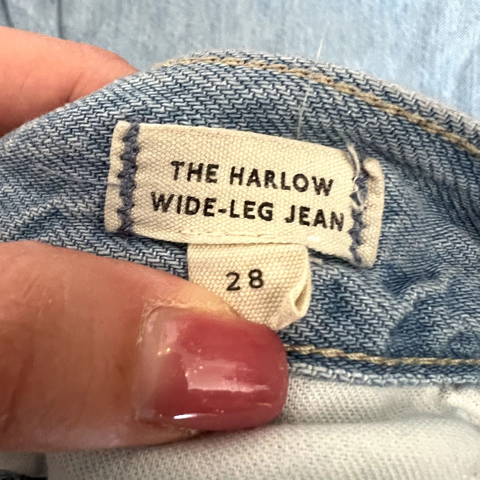 Madewell Madewell The Harlow Wide Leg Jeans size 28 Blue Size 28" / US 6 / IT 42 - 5 Thumbnail