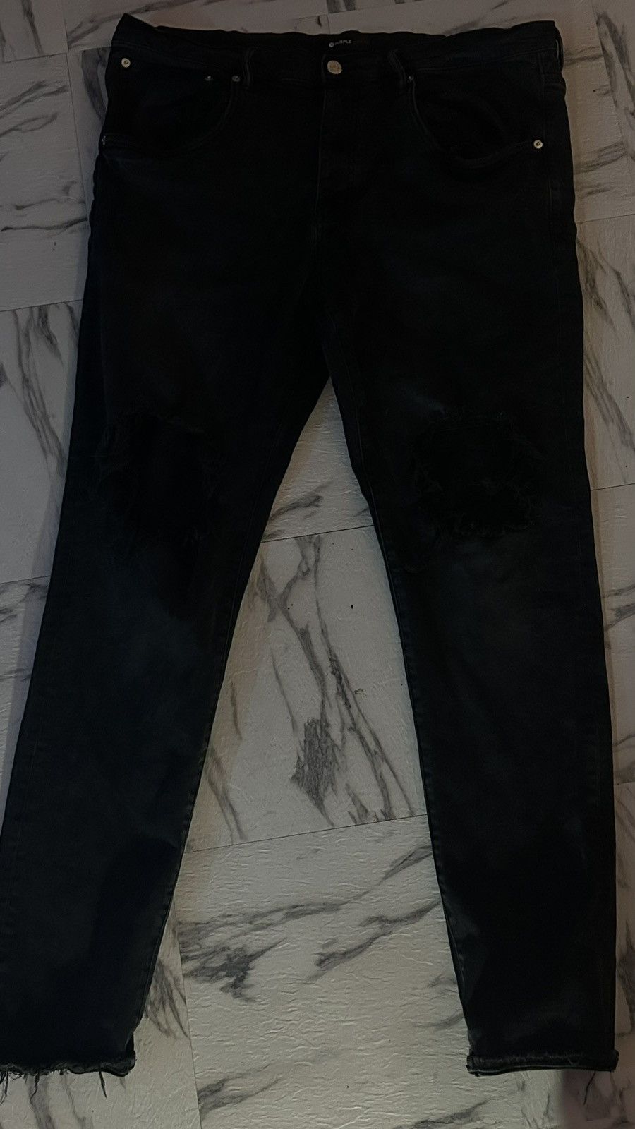 Purple Brand Black ripped purple jeans Size US 40 / EU 56 - 1 Thumbnail