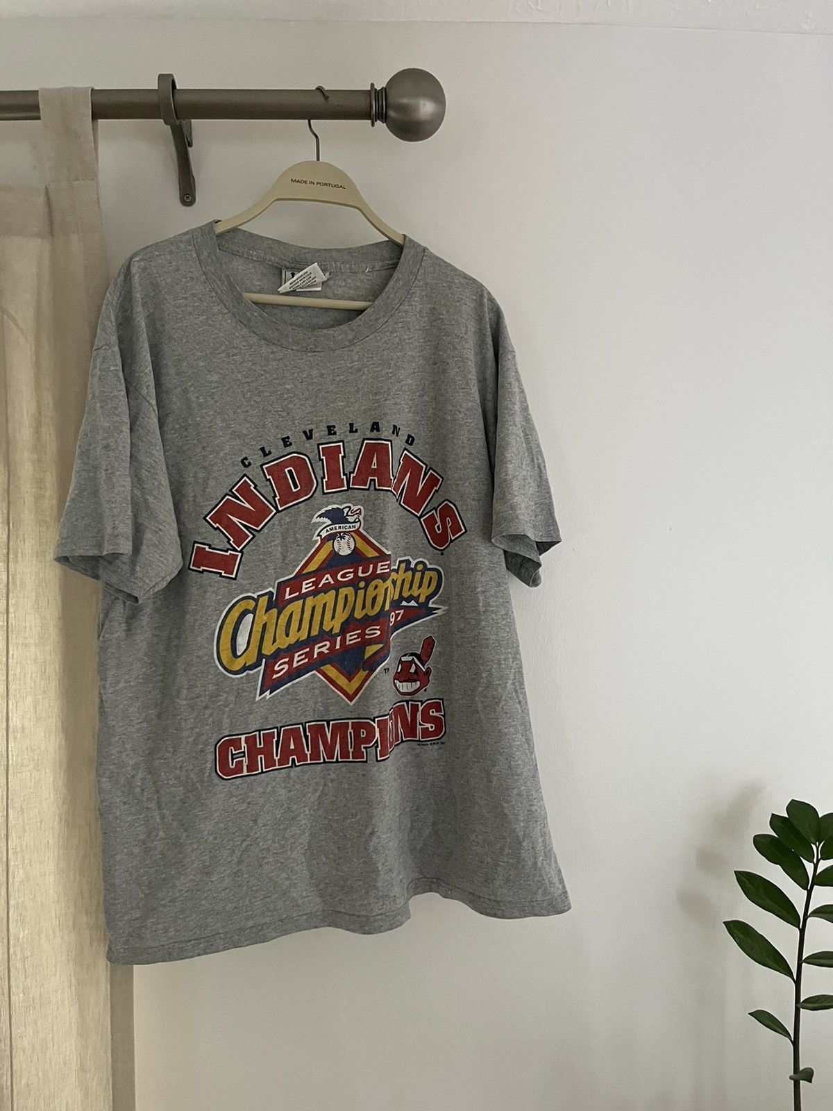 Band Tees × Vintage Indians grey Tee vintage Size US L / EU 52-54 / 3 - 1 Thumbnail