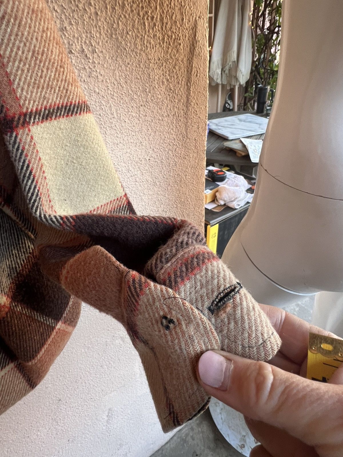 JCPenney Vintage70s rust plaid thick flannel jacket / shirt Med Size US M / EU 48-50 / 2 - 6 Thumbnail