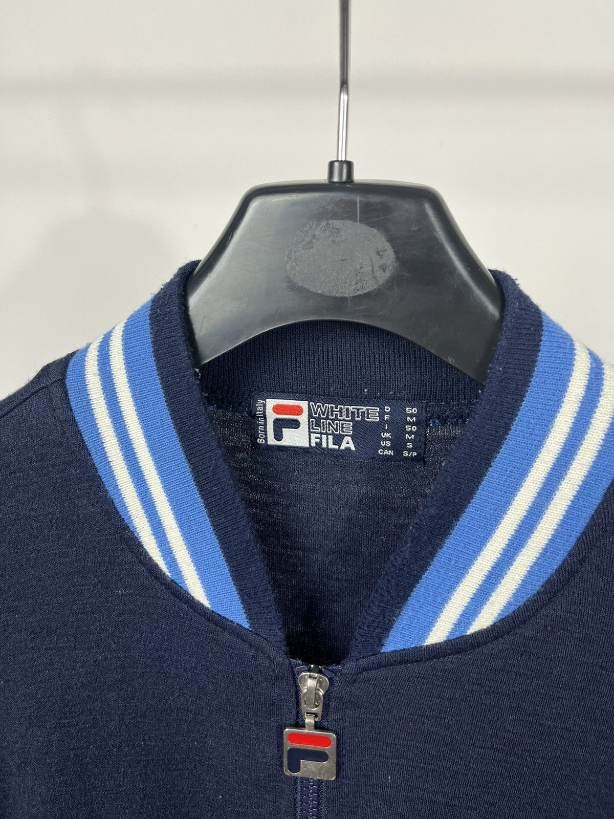 Fila Fila White Line Retro Track Jacket Navy Blue Wool Zip-Up Size US S / EU 44-46 / 1 - 4 Thumbnail