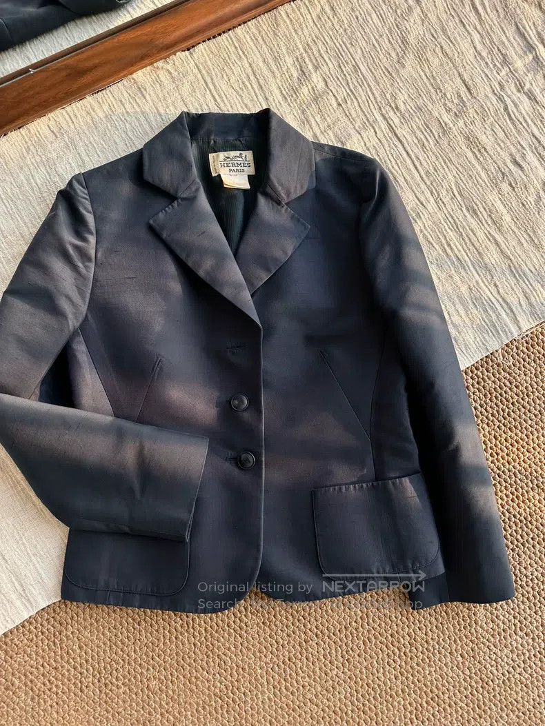 Hermes Hermes Vintage Tailored Casual Torn Aged Suit Jacket, Navy Size M / US 6-8 / IT 42-44 - 1 Thumbnail