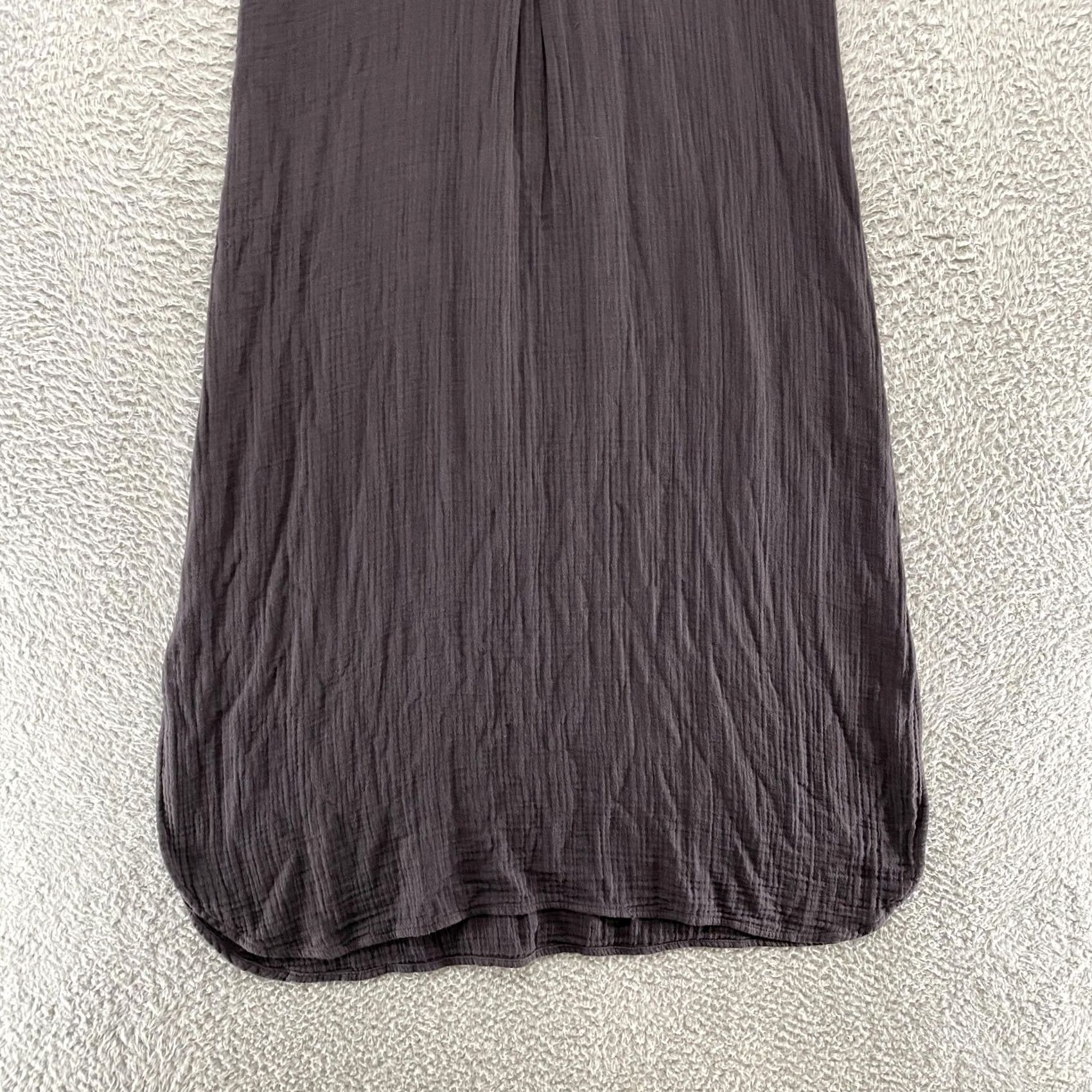 Vintage ODD BIRD Maxi Dress Womens S Gray Crinkle Oversized Boho Lagenlook Kaftan Size S / US 4 / IT 40 - 3 Thumbnail