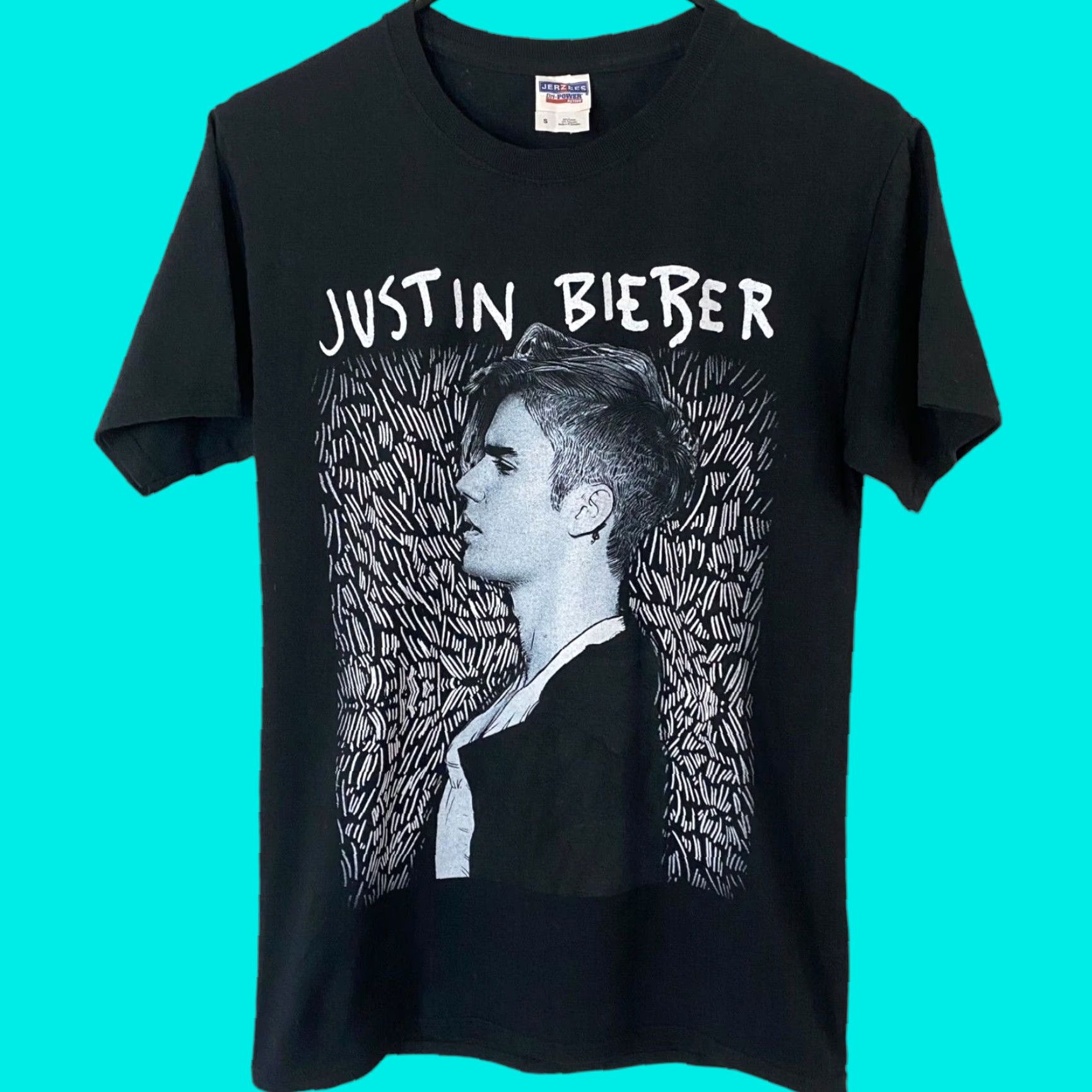 Jerzees VINTAGE Justin Bieber Purpose World Tour 2016 Concert T-Shirt Womens Small Black Tee Size S / US 4 / IT 40 - 1 Thumbnail