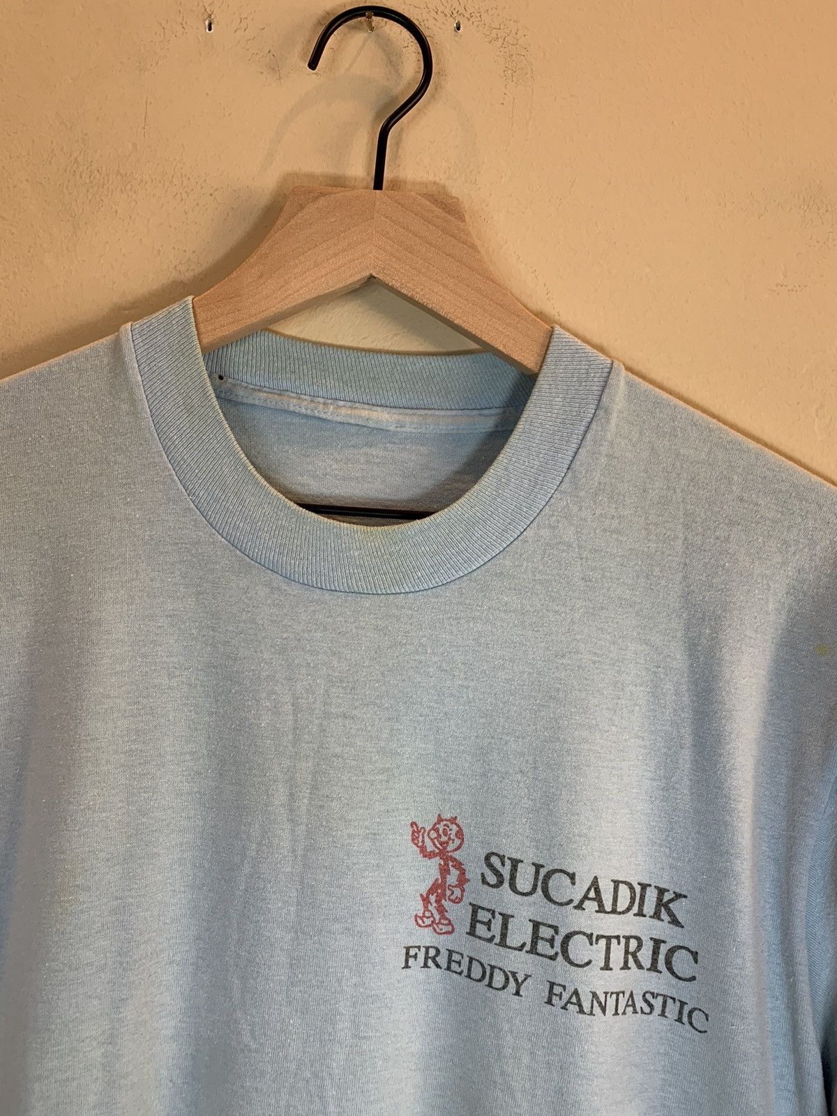 Vintage *RARE* Vintage Sucadik Electric Freddy Fantastic Faded Shirt Size US L / EU 52-54 / 3 - 2 Thumbnail