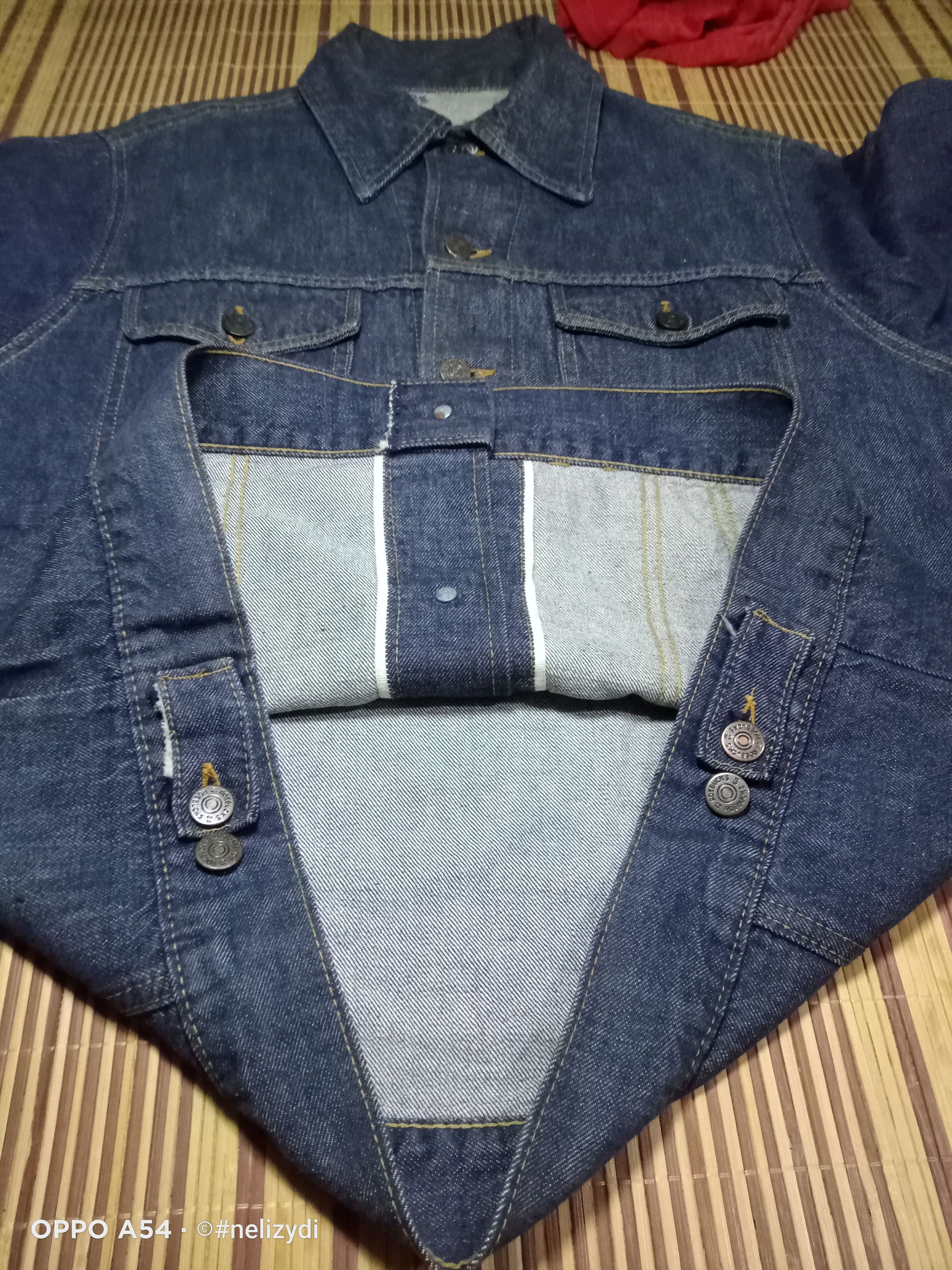 Vintage ROEBUCKS SELVEDGE DENIM JACKET Size US L / EU 52-54 / 3 - 7 Thumbnail