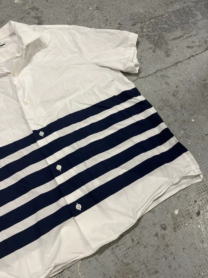 Acne Studios Acne Studios White & Navy Striped Shirt Size US M / EU 48-50 / 2 - 5 Thumbnail