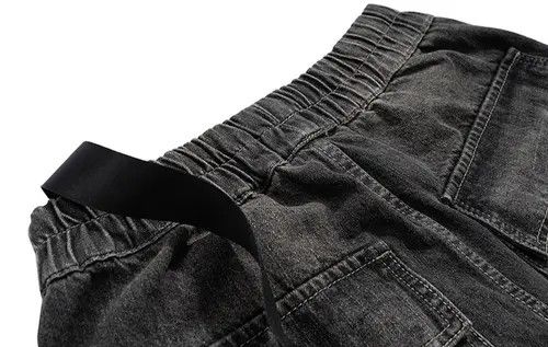 American Edition Hombre Drawstring Elastic Baggy Cargo Jeans y2k Size US 34 / EU 50 - 10 Thumbnail