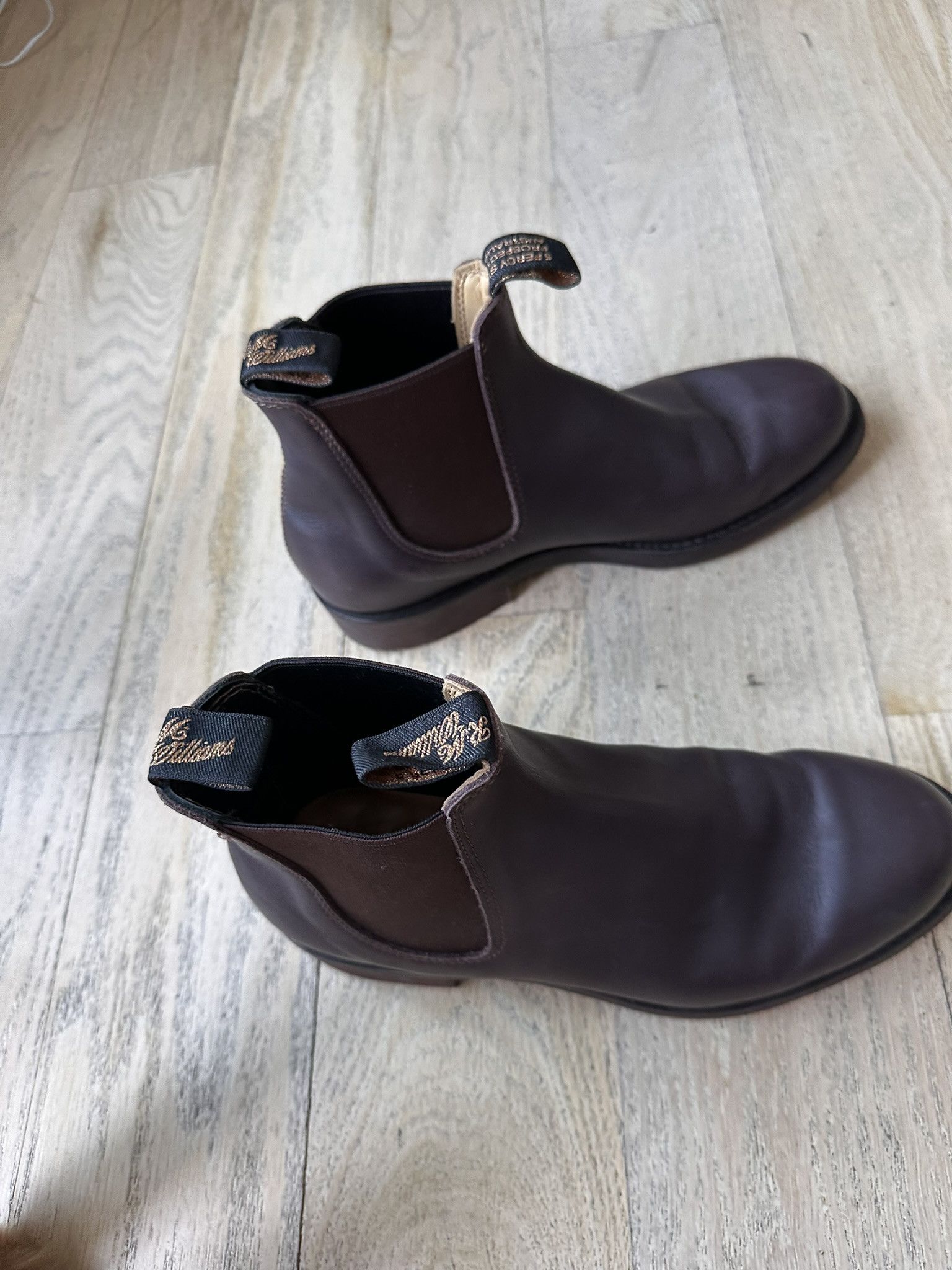 Drake's RM Williams x Drakes Gardener Boots Brown Greasy Kip Leather Size US 8 / EU 41 - 4 Thumbnail