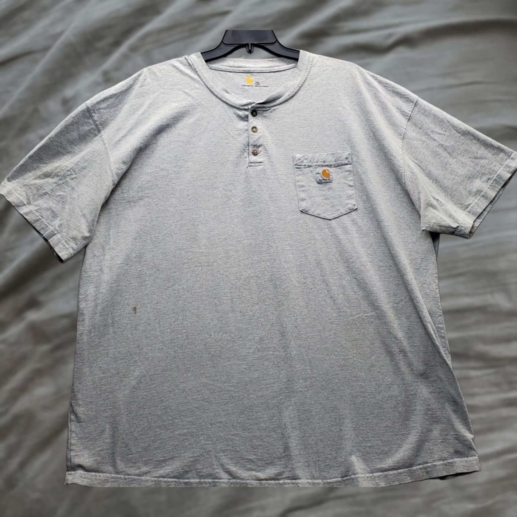 Carhartt Carhartt Henley T-Shirt Mens 3XL Gray Front Pocket Summer Short Sleeve Pullover Size US XXL / EU 58 / 5 - 1 Thumbnail