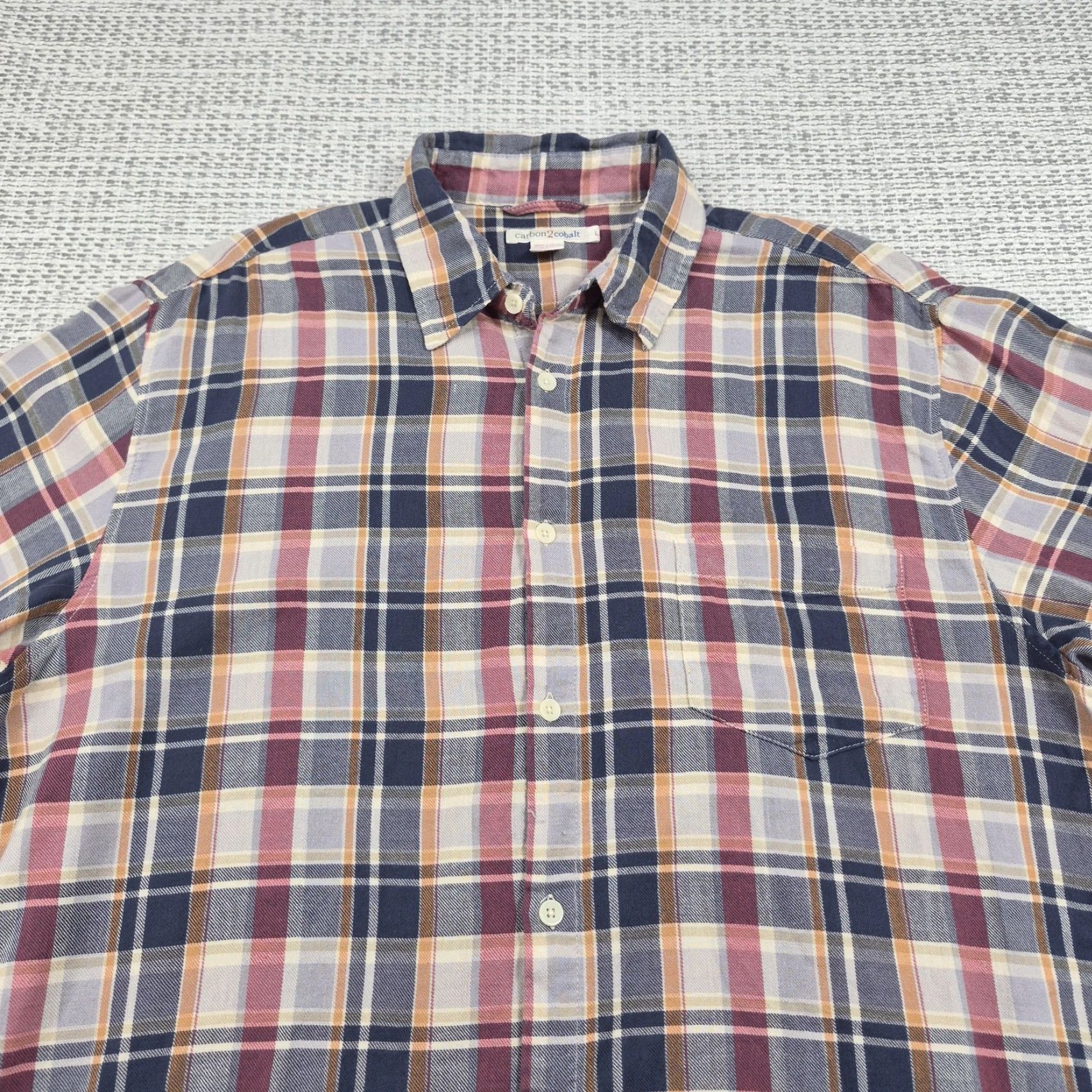 Carbon2Cobalt Carbon2cobalt Button Up Shirt Mens Large Blue Plaid Long Sleeve Casual Size US L / EU 52-54 / 3 - 4 Thumbnail