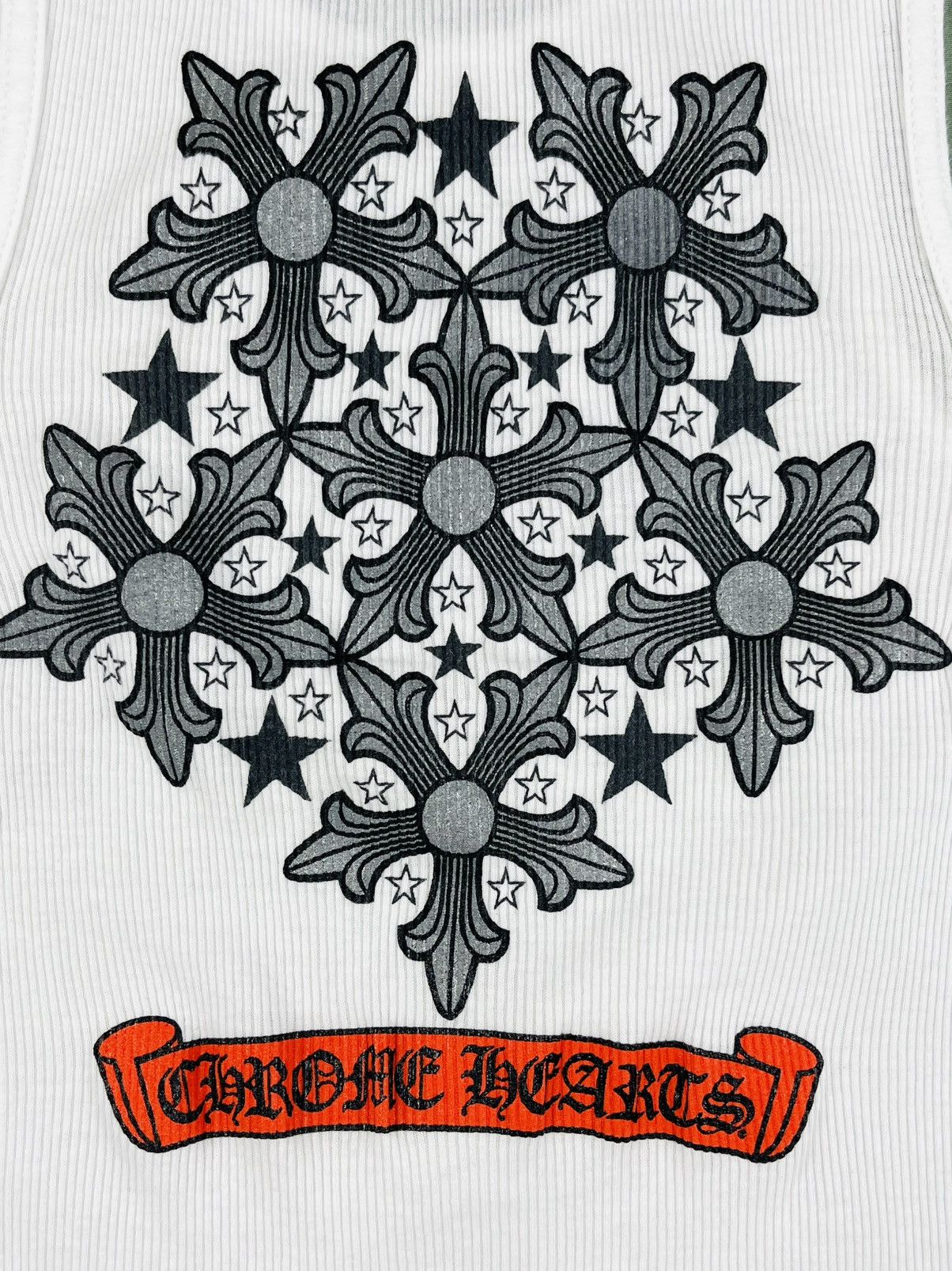 Chrome Hearts Chrome Hearts Vintage Orange Scroll Ninja Star Tank Top Size US S / EU 44-46 / 1 - 3 Thumbnail