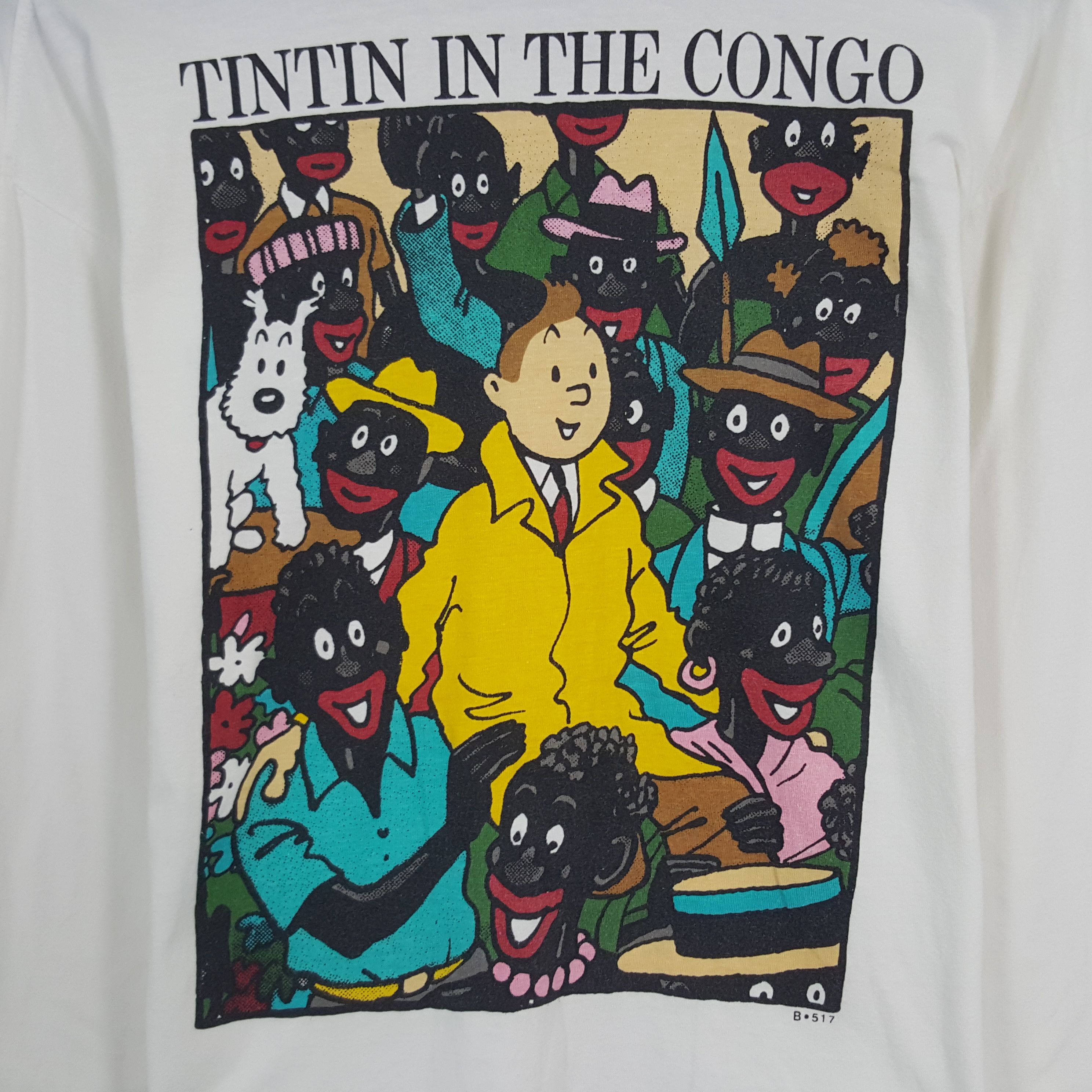 Vintage Vintage Tintin In The Congo Tshirt Size US L / EU 52-54 / 3 - 2 Thumbnail