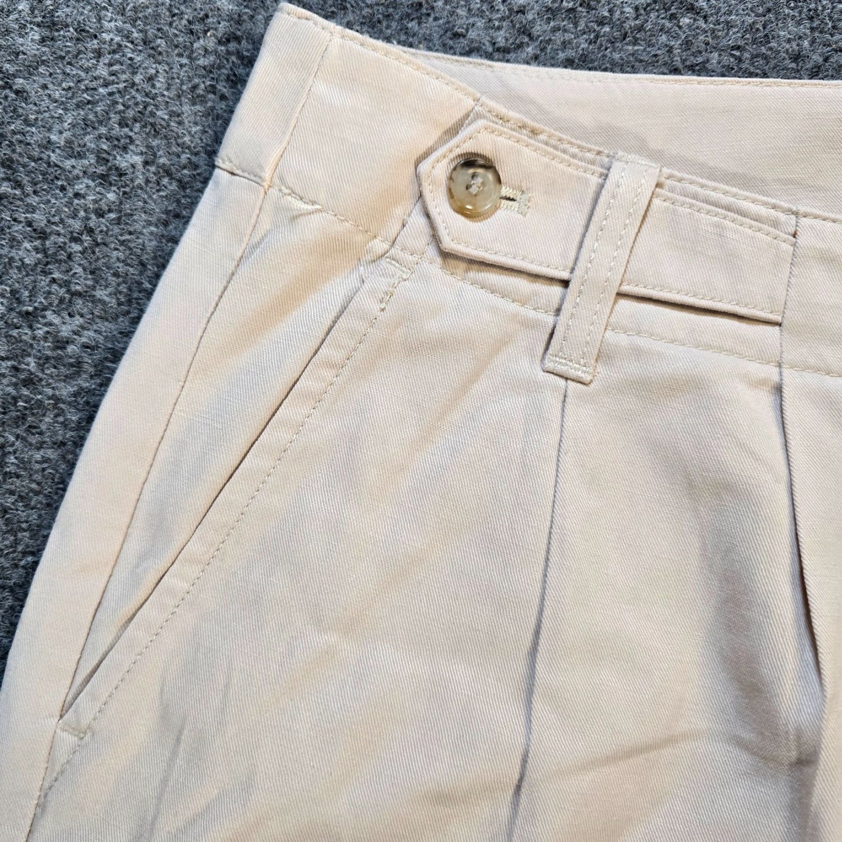 Madewell Madewell Pants Womens Size 12 Tall Beige Khaki Wide-Leg Pleated Capsule Casual Size 34" / US 12 / IT 48 - 3 Thumbnail