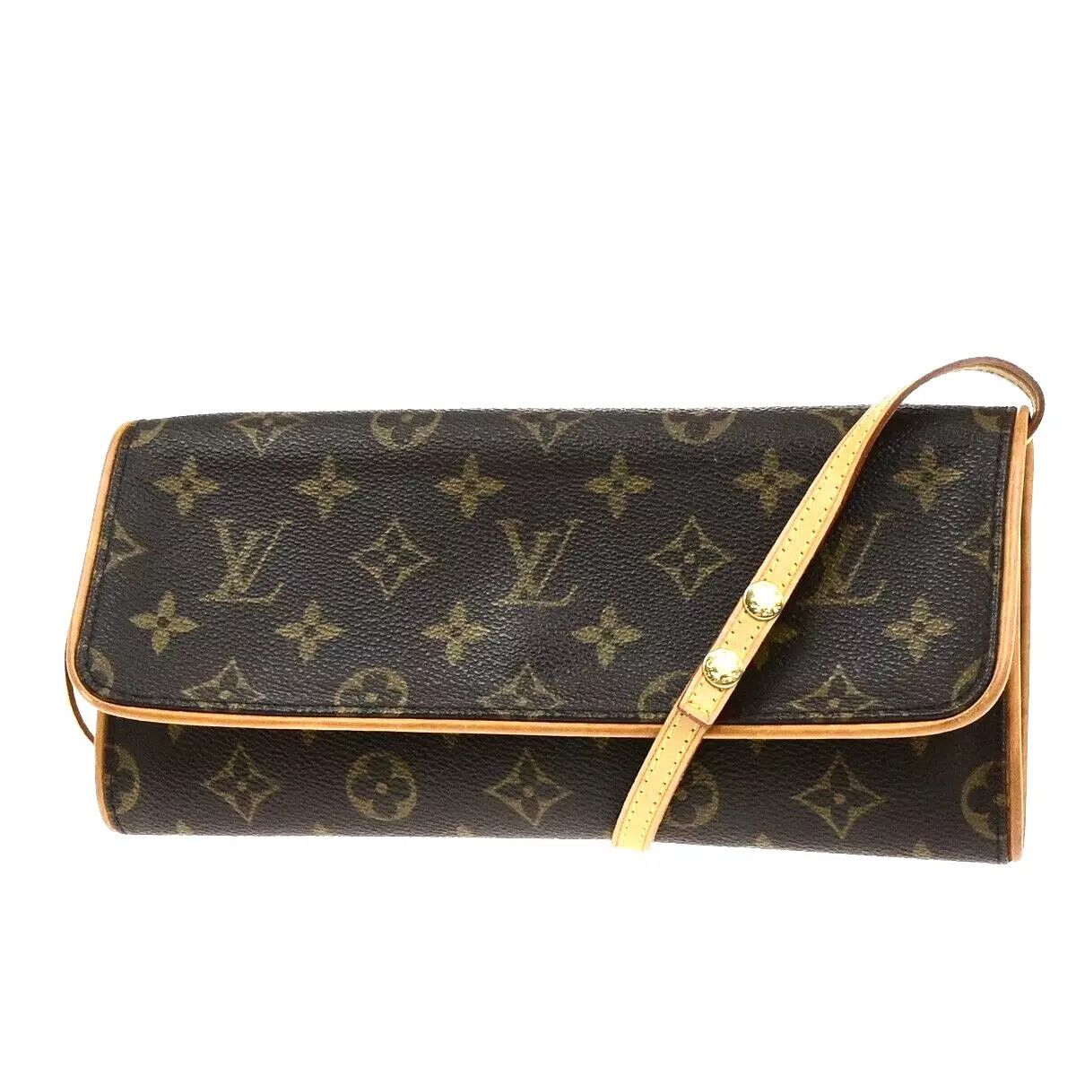 Louis Vuitton Monogram Pochette Twin Gm 2Way Shoulder Bag in Brown, Women's