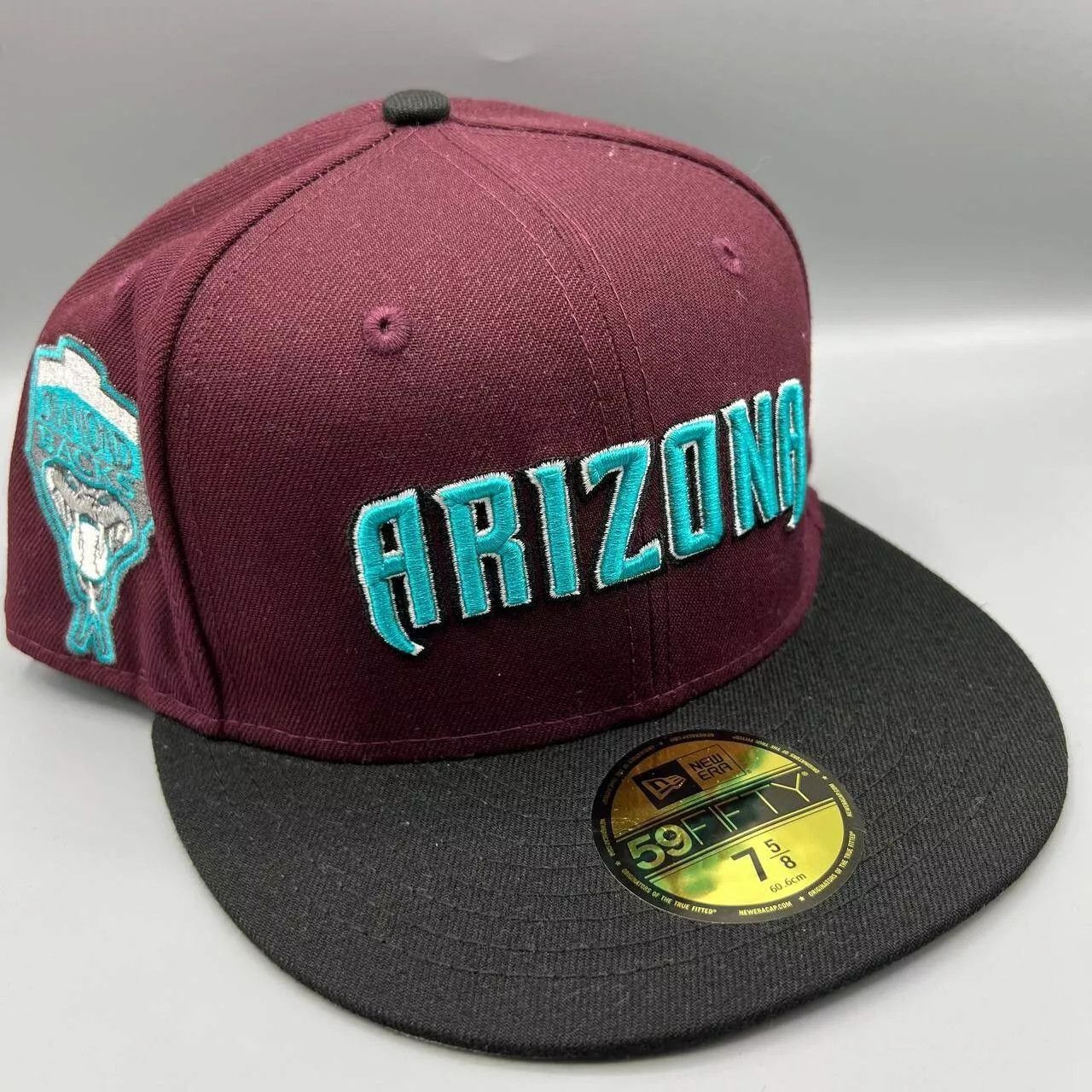 New Era Arizona Diamondbacks Hat Men 7 5/8 Red Black MLB Fitted Cap Size ONE SIZE - 1 Thumbnail