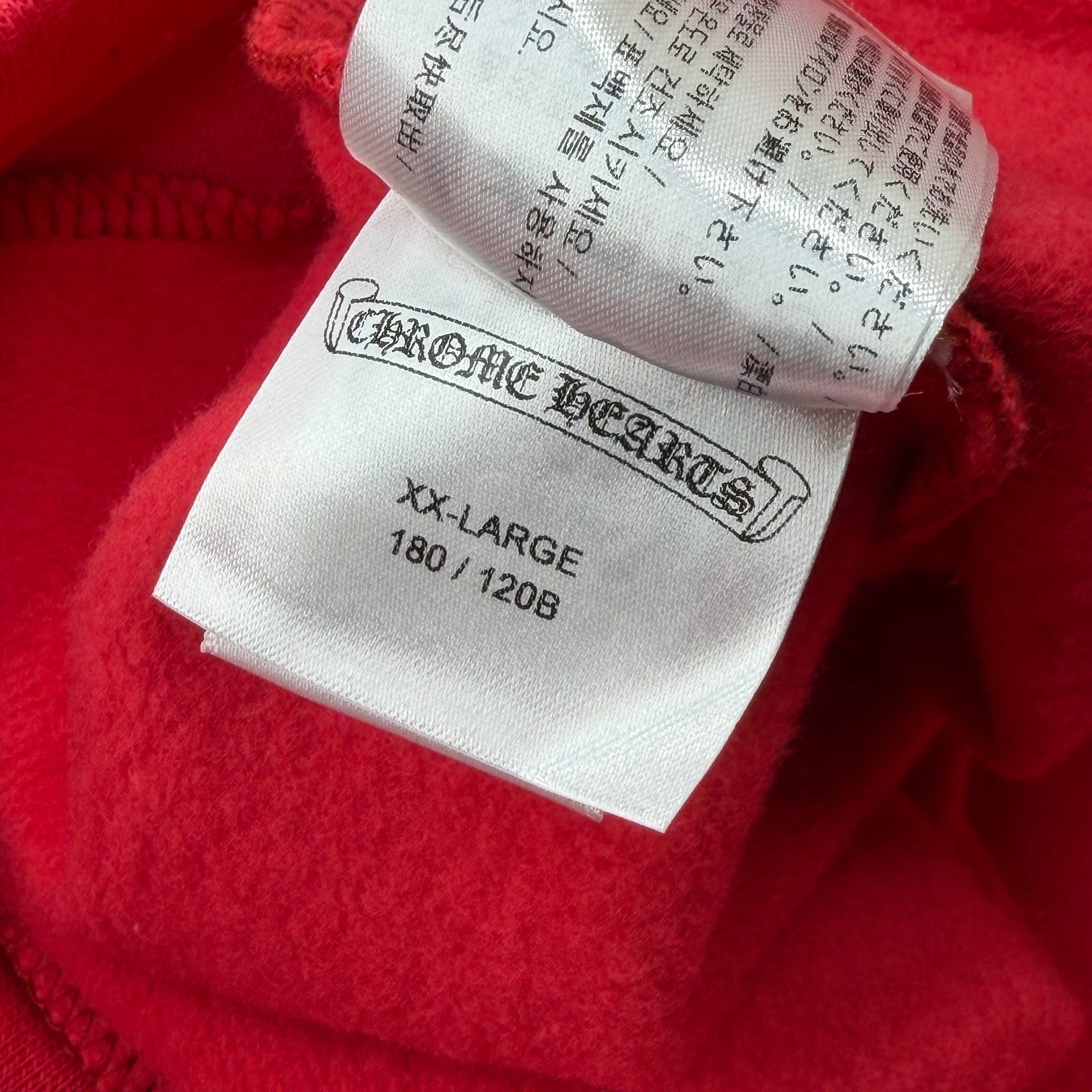Chrome Hearts Chrome Hearts Red Scroll Logo Hoodie XXL Size US XXL / EU 58 / 5 - 7 Thumbnail