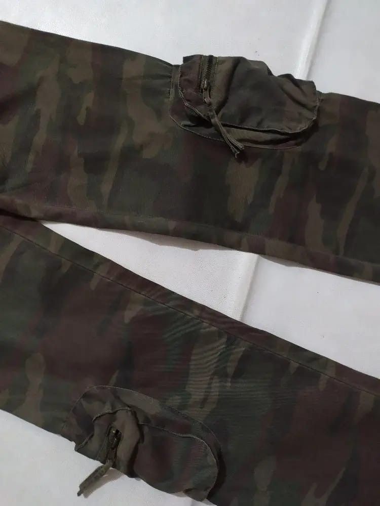 Japanese Brand Jouer Aux Echees Cargo Tactical Camo Pants Low rise Size US 28 / EU 44 - 3 Thumbnail