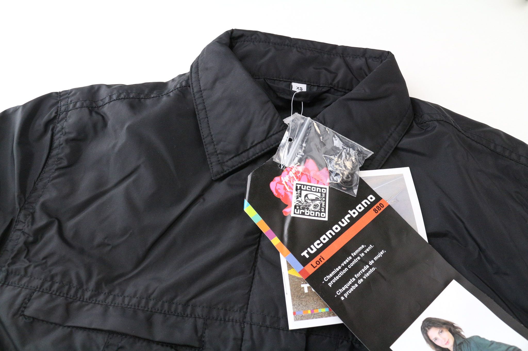 Other LORI XS Black Windproof Lined Moto Jacket 74438 Size XS / US 0-2 / IT 36-38 - 3 Thumbnail