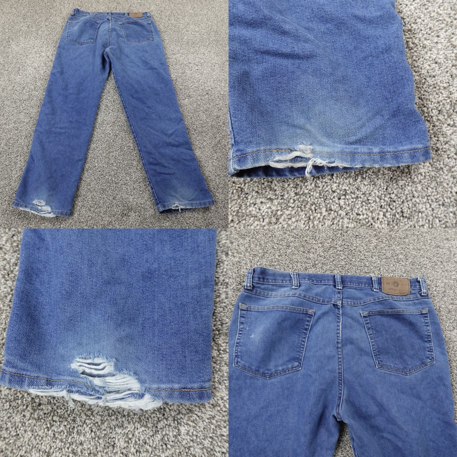 Wrangler Wrangler Jeans Mens 36X30 Dark Blue Denim Western Cowboy Rodeo Fade Grunge Jeans Mens Regular 36 Blue 5-Pocket Wrangler Mens Jeans Size US 36 / EU 52 - 10 Thumbnail