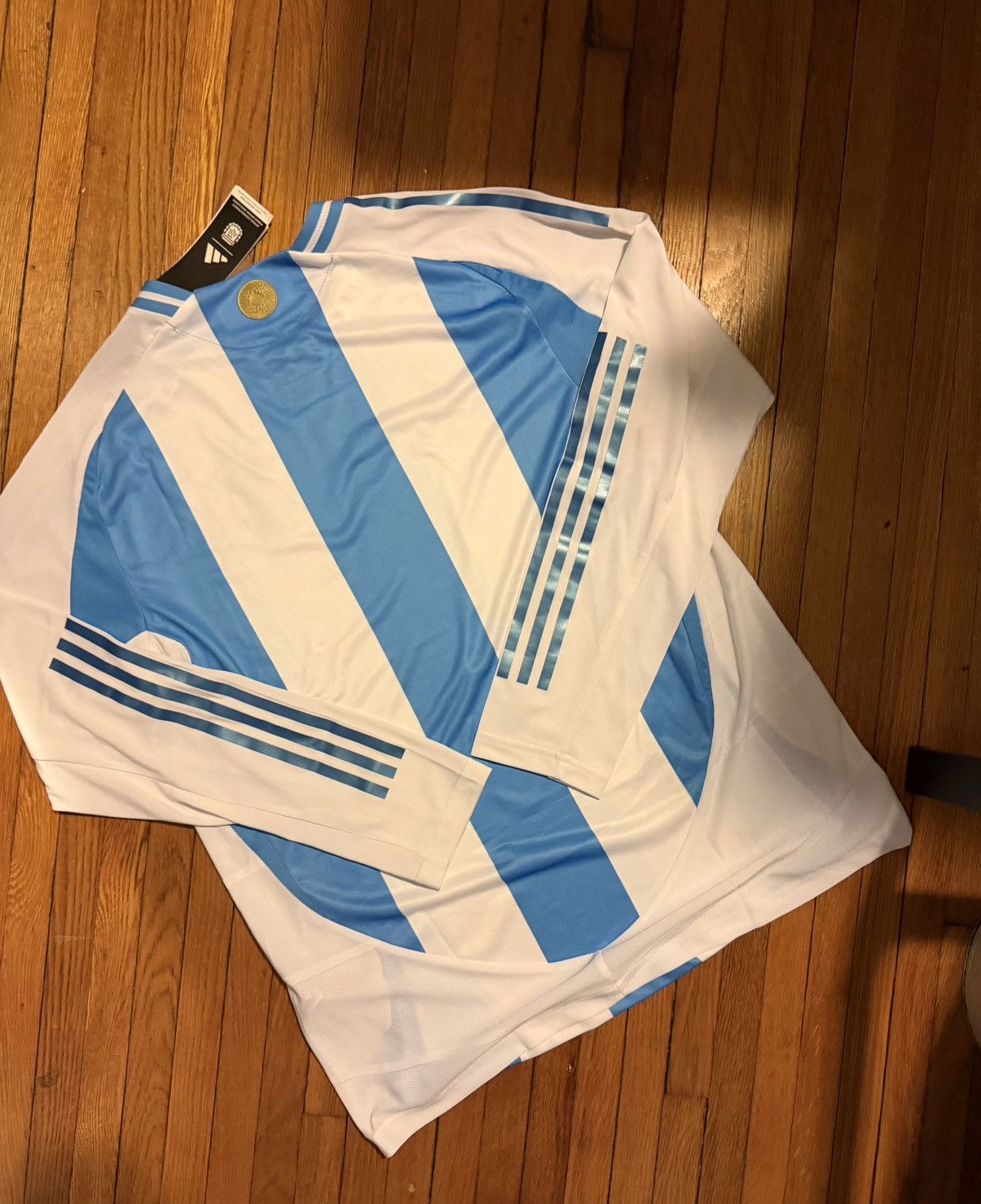 Adidas 2023-24 Argentina Authentic L/S Jersey Size US L / EU 52-54 / 3 - 3 Thumbnail