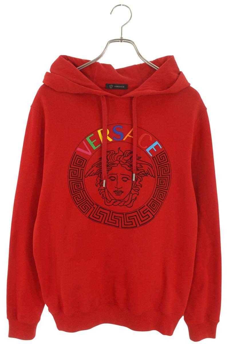 Versace Versace Logo Print Hoodie Red Size S Size US S / EU 44-46 / 1 - 1 Thumbnail