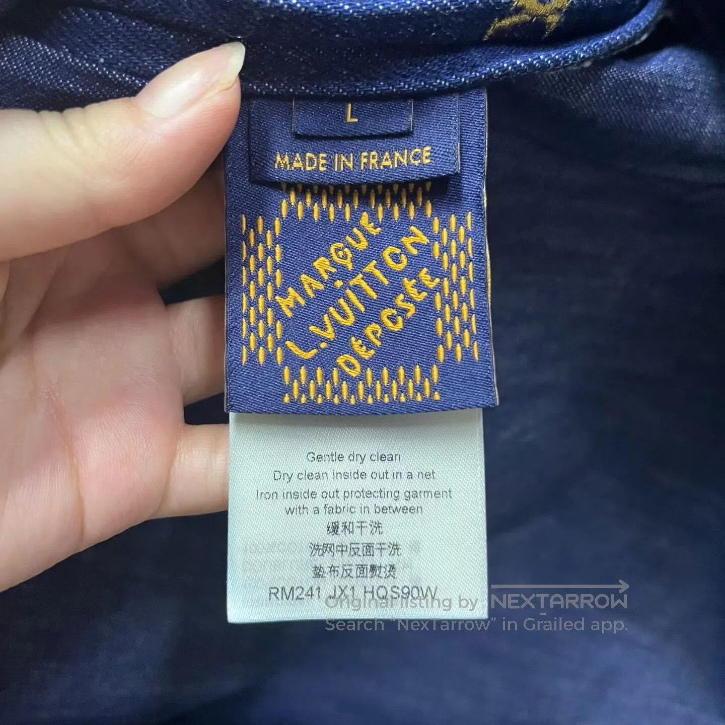 Louis Vuitton Louis Vuitton Blue logo embroidered single-button pointed- Size US L / EU 52-54 / 3 - 3 Thumbnail